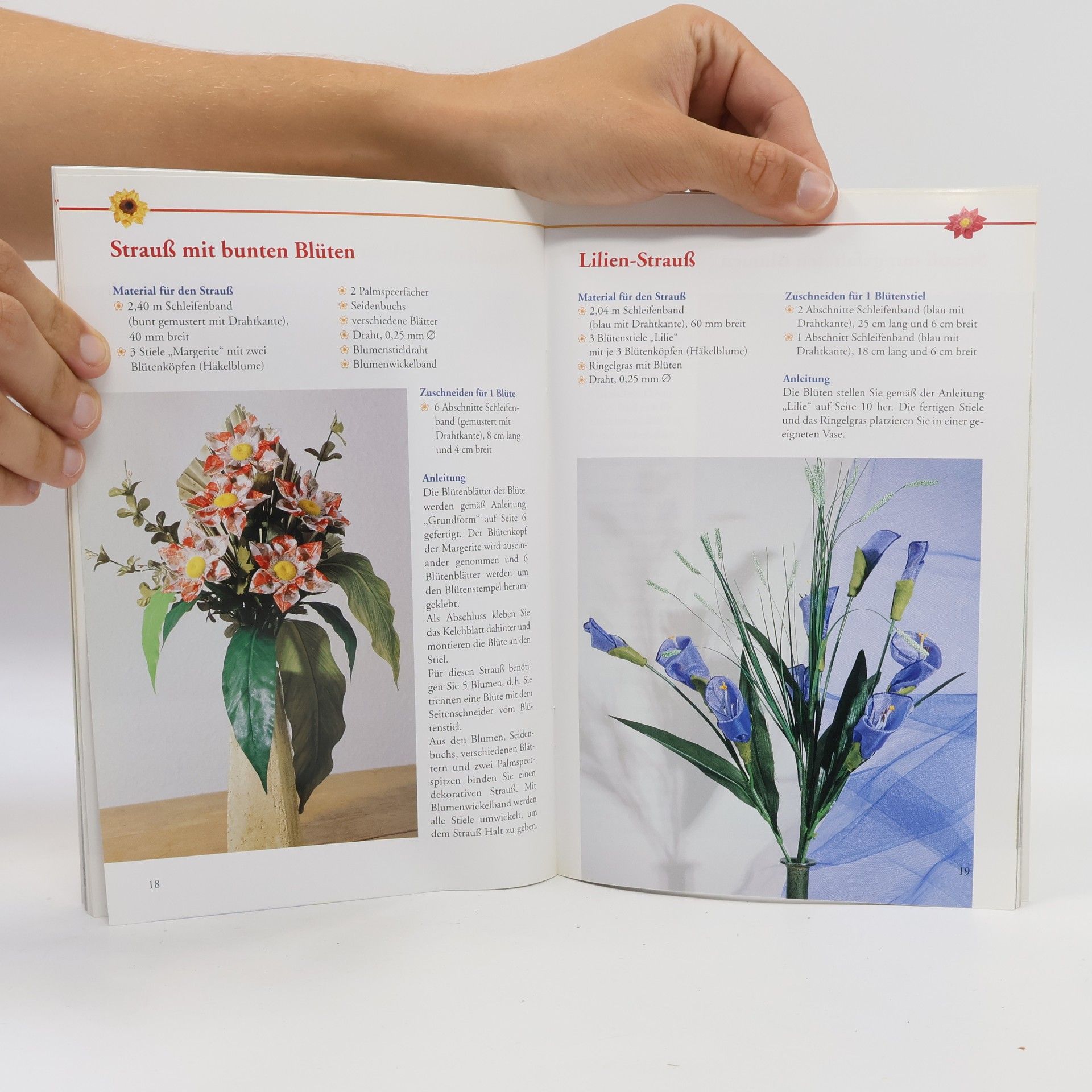 Zauberhafte Blüten aus Bändern