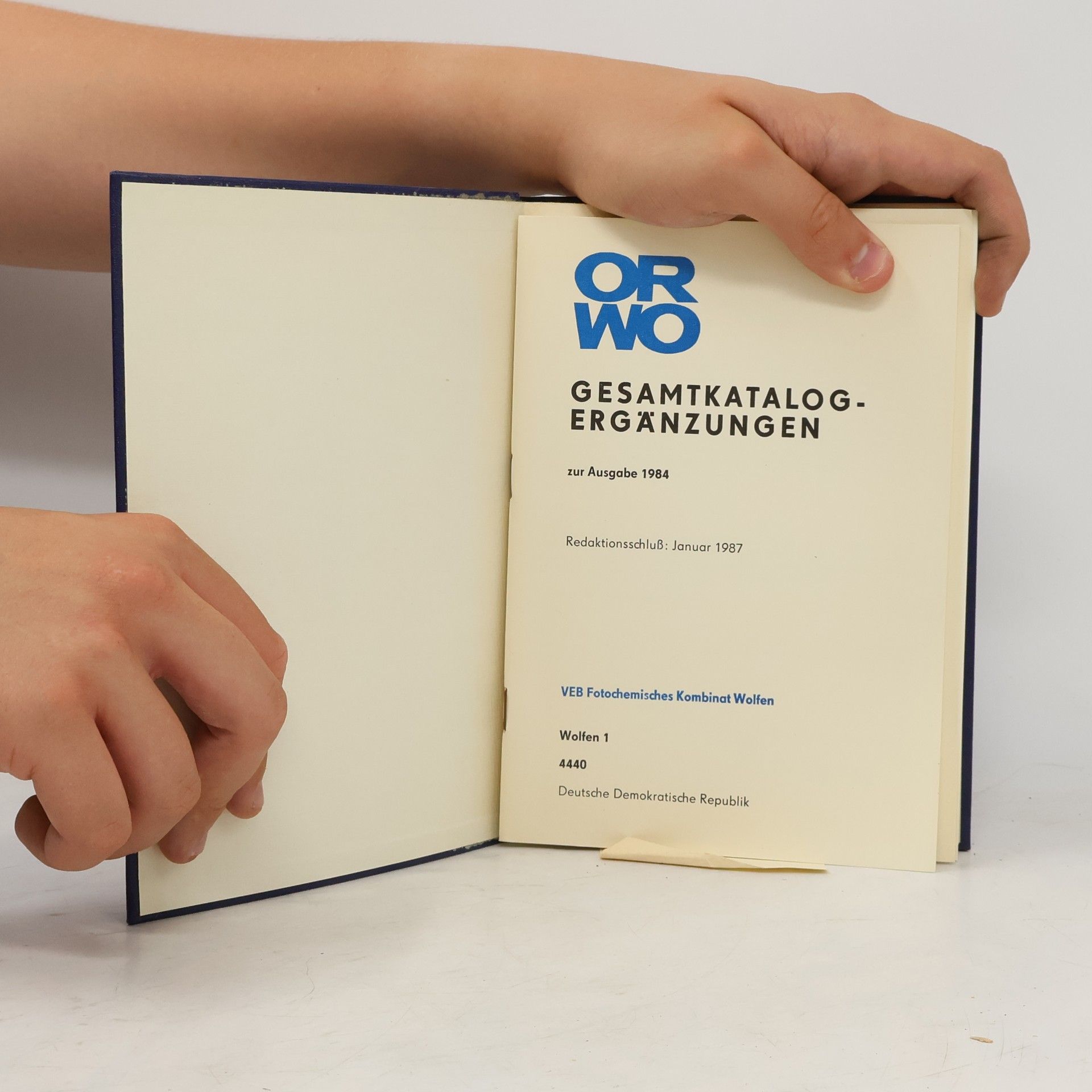 Autorenkollektiv ORWO. Gesamtkatalog Ergänzungen