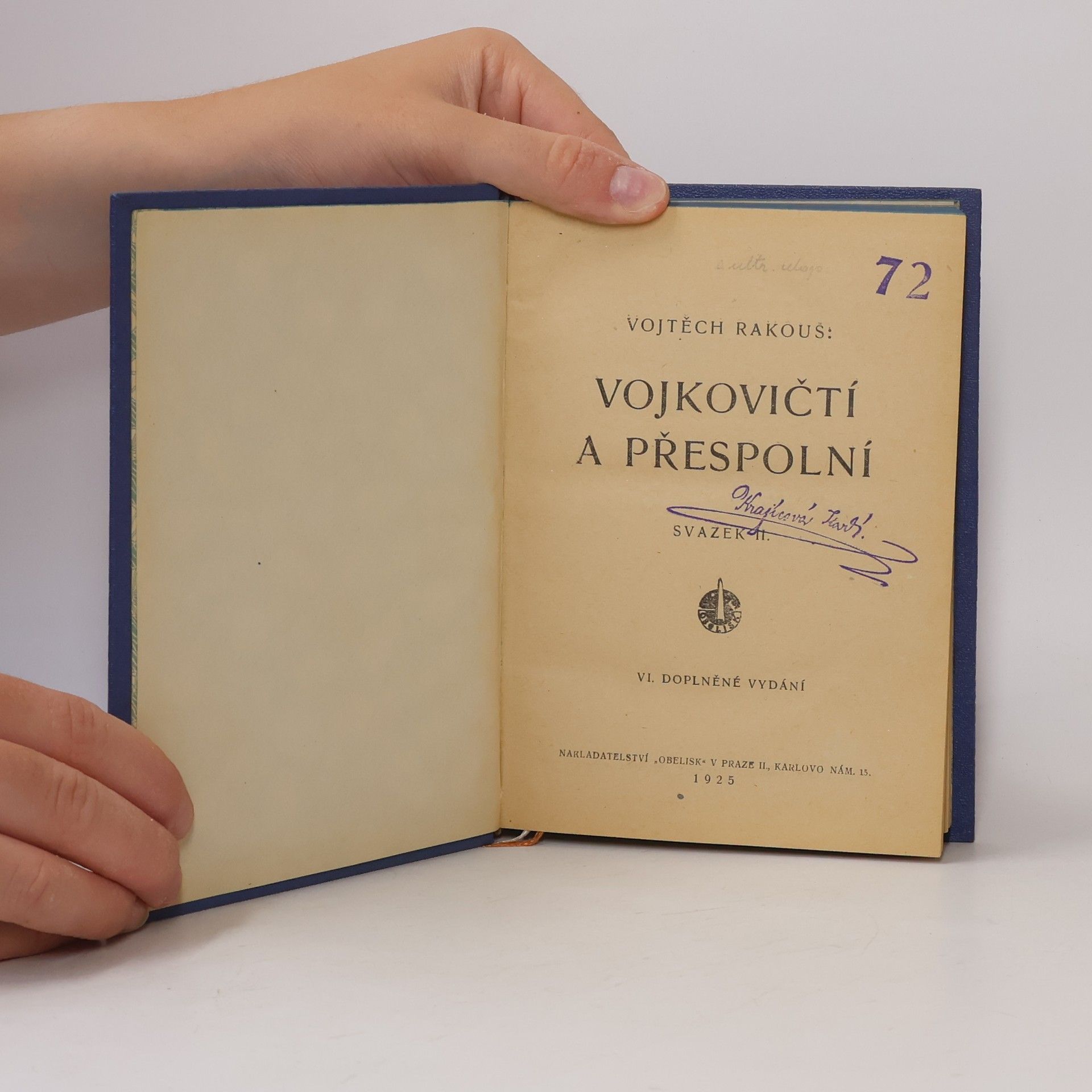 Vojtěch Rakous Vojkovičtí a přespolní II.