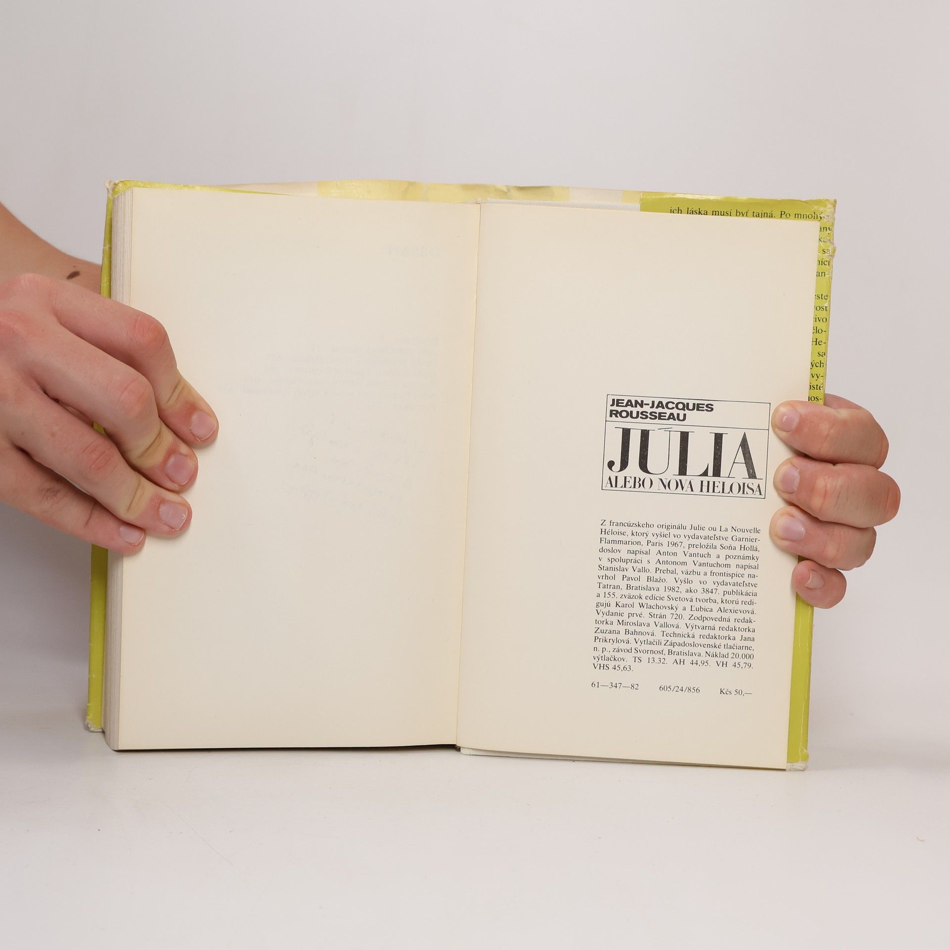 Jean-Jacques Rousseau Júlia alebo Nová Heloisa