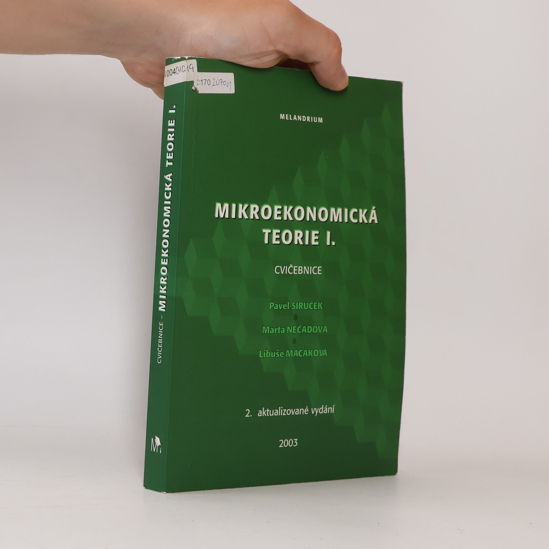 Marta Nečadová Mikroekonomická teorie I. Cvičebnice