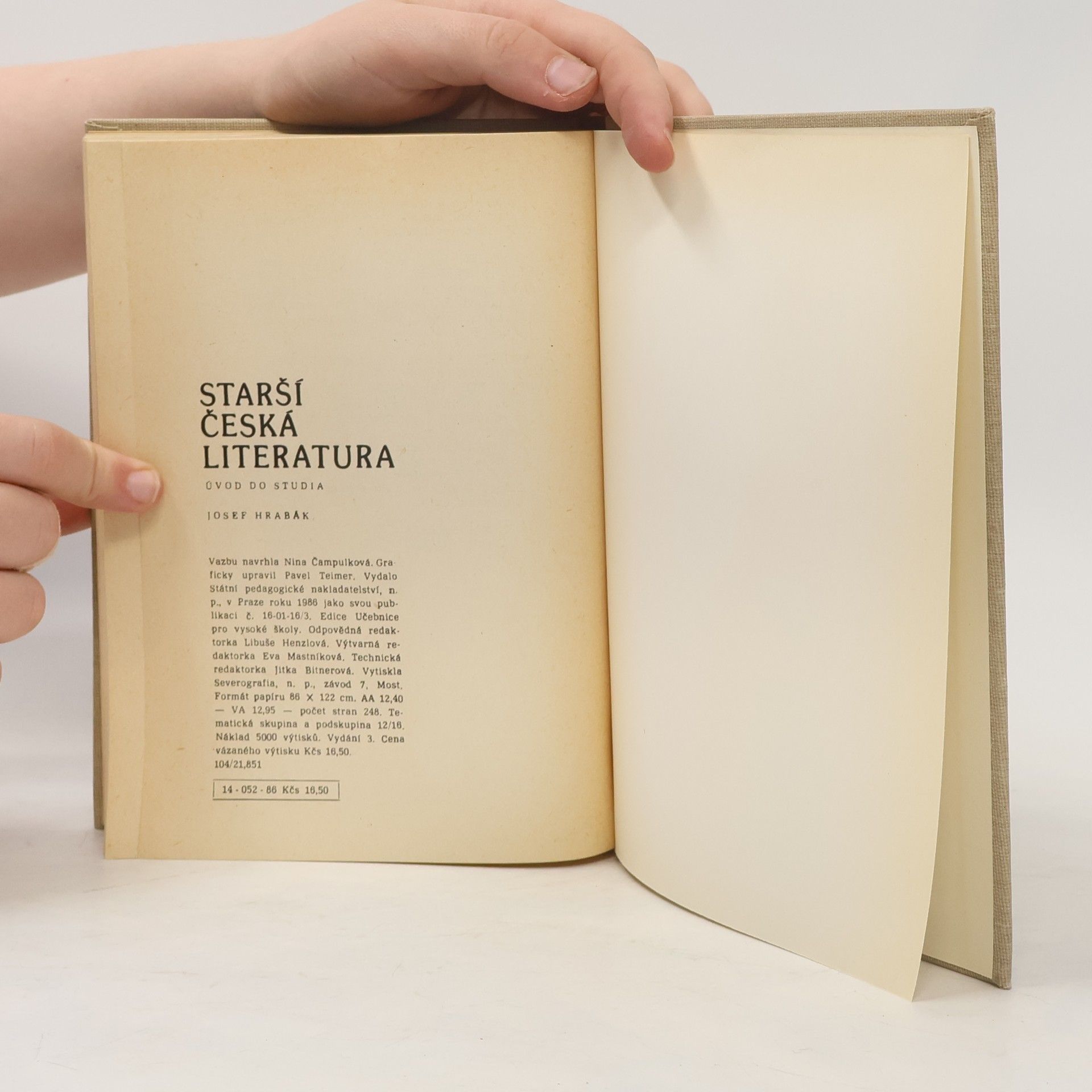 Josef Hrabák Starší česká literatura. Úvod do studia