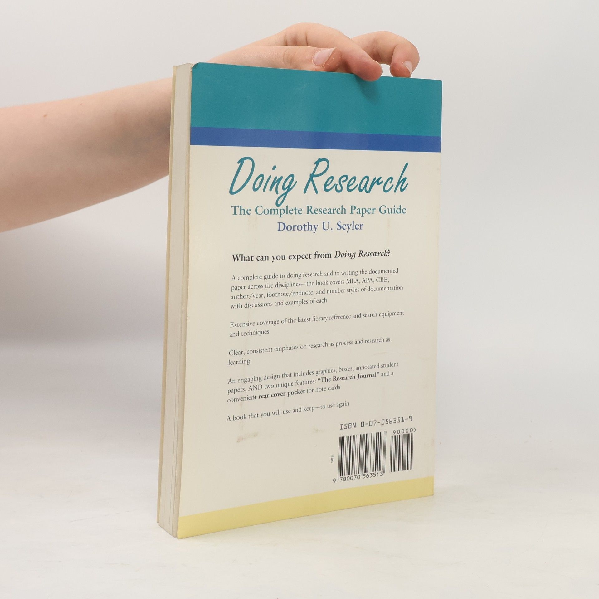 Dorothy U. Seyler Doing Research. The Complete Research Paper Guide