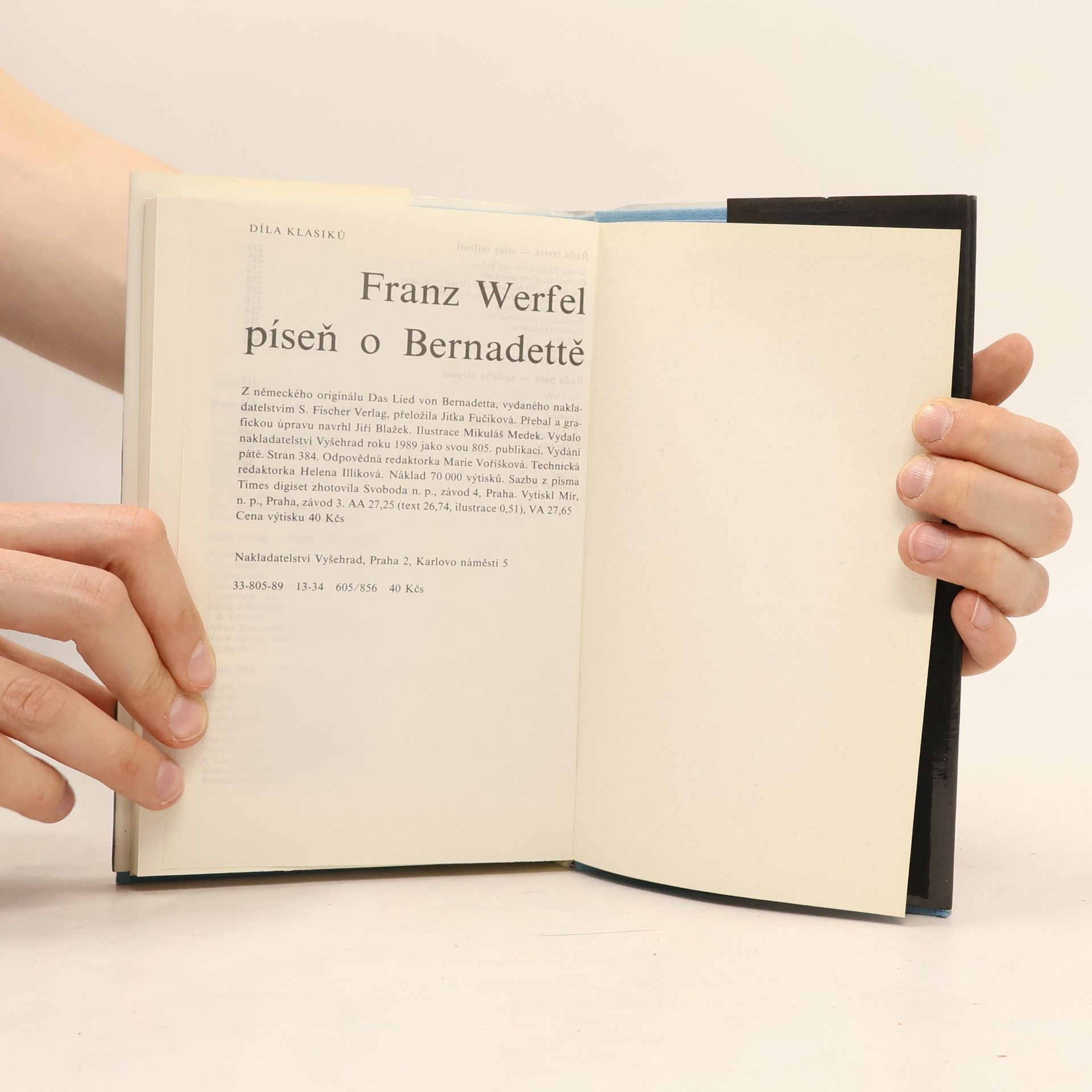 Franz Werfel Píseň o Bernadettě