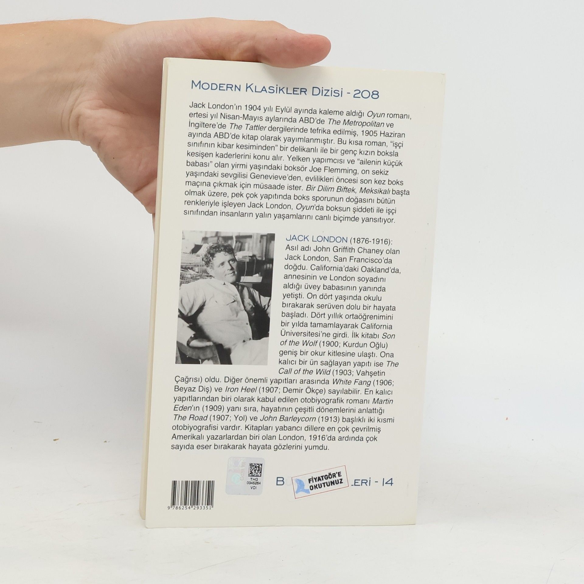 Jack London Modern Klasikler Dizisi - 208: Oyun - 3. basım