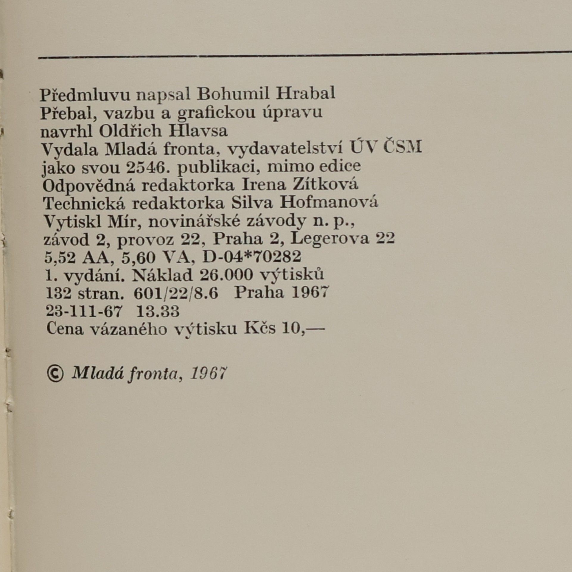 Bohumil Hrabal Bohumil Hrabal uvádí... Výbor z české prózy