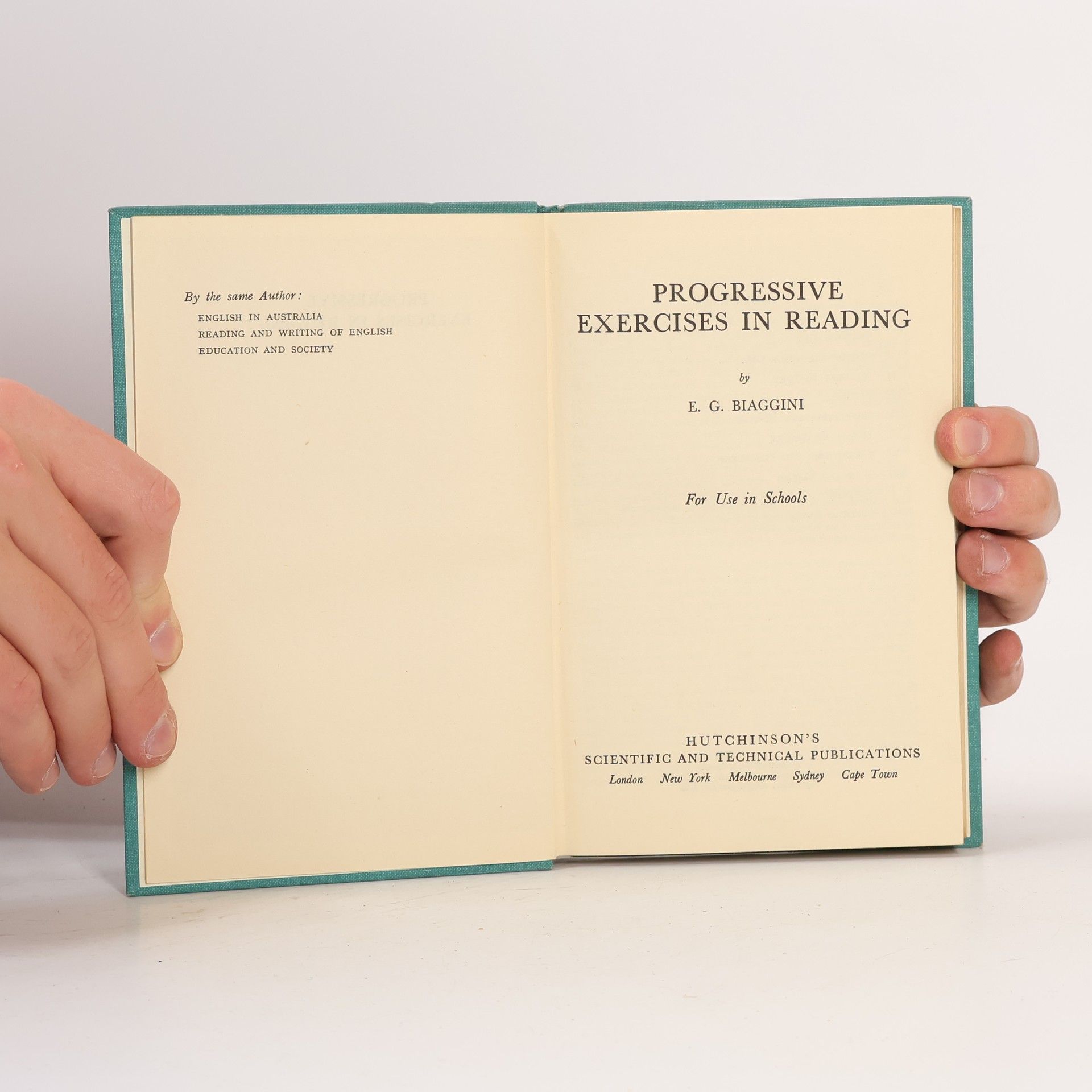 E. G. Biaggini Progressive Exercises in Reading