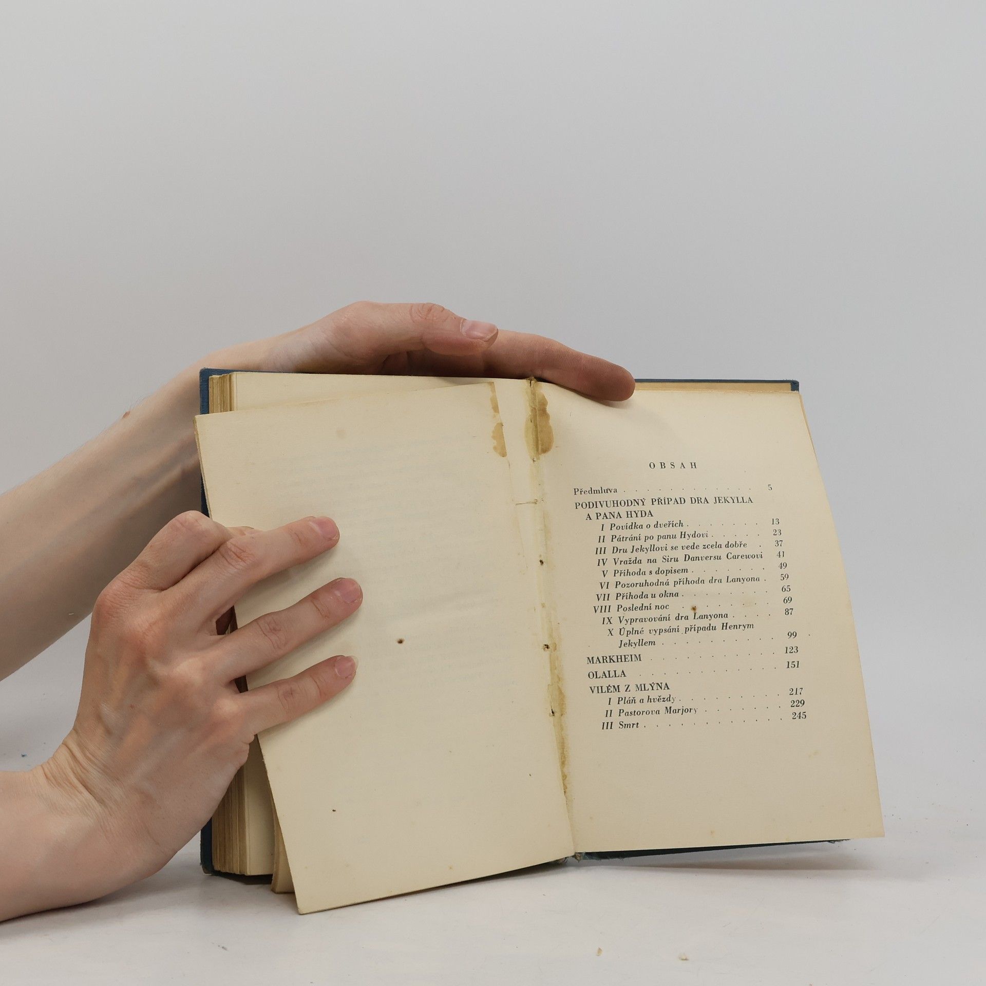 Robert Louis Stevenson Podivný případ dr. Jekylla a pana Hyda a jiné povídky (Ocpl, 256 s., přel. K. Kříž, il. V. Vünsche)