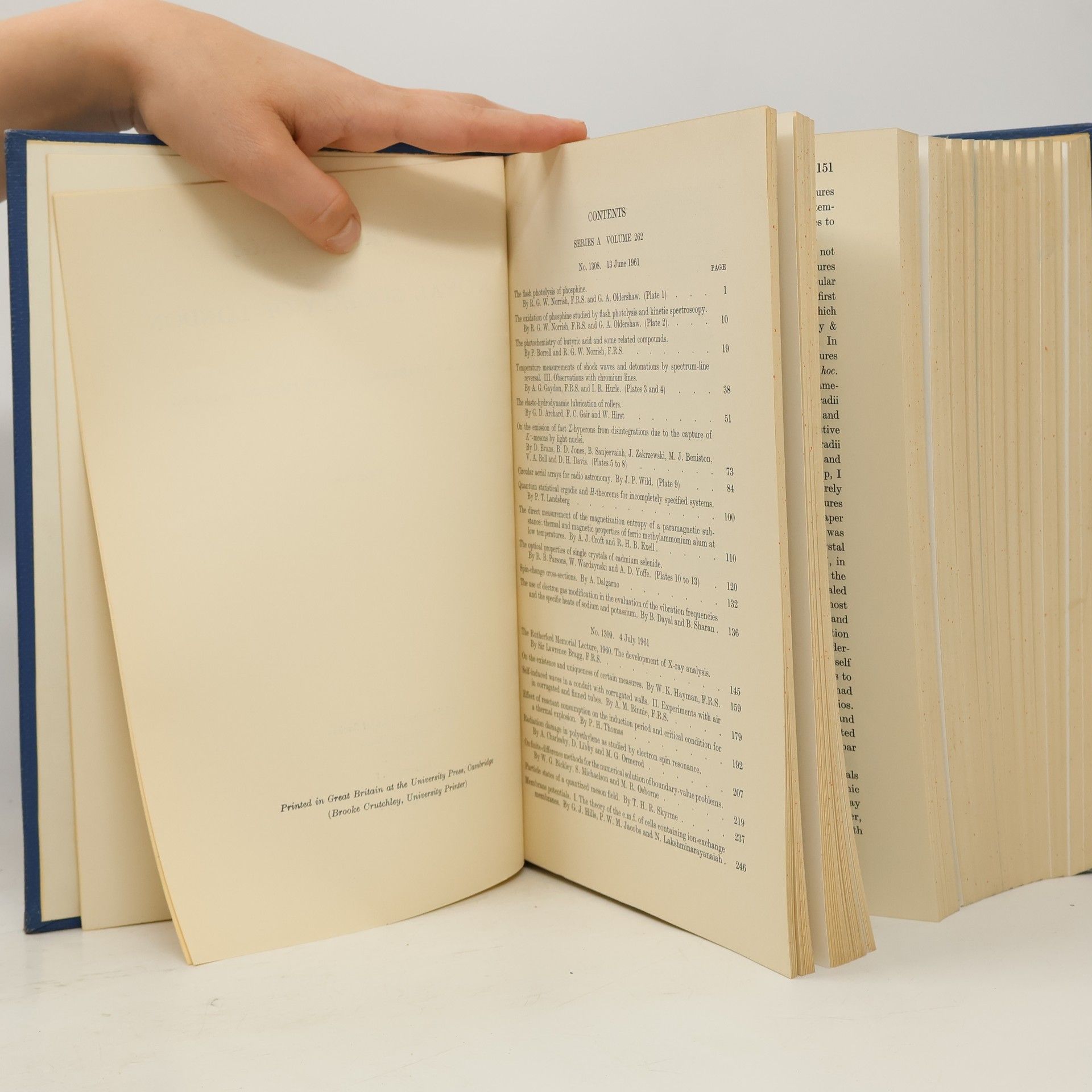 AA.VV. Proceedings of the Royal Society of London 262