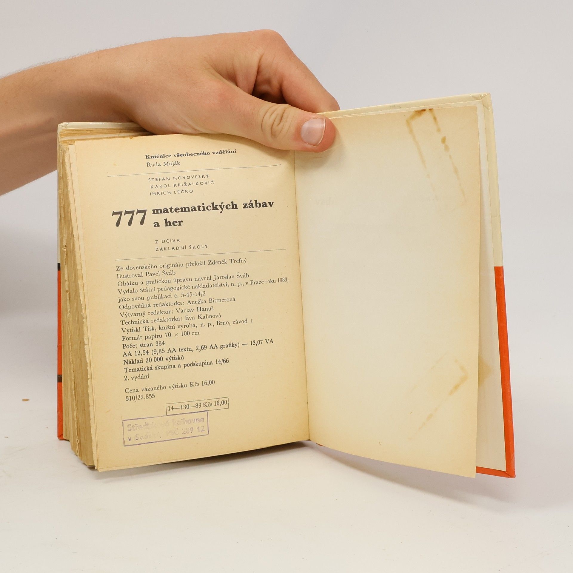 Karol Križalkovič 777 matematických zábav a her. Z učiva základní školy