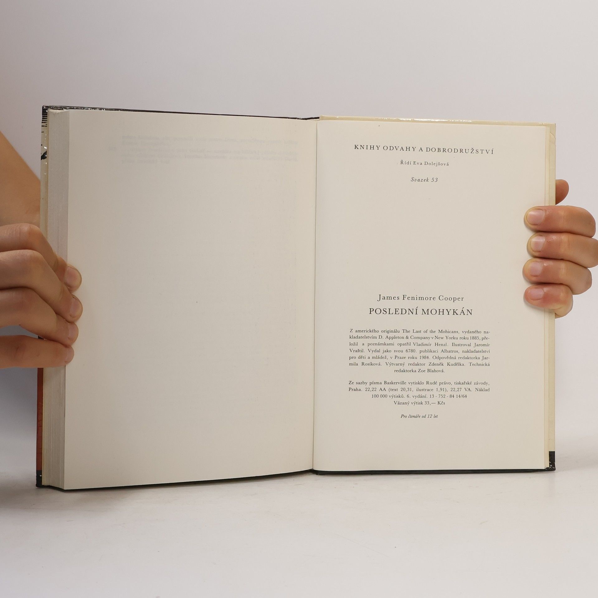 James Fenimore Cooper Poslední Mohykán