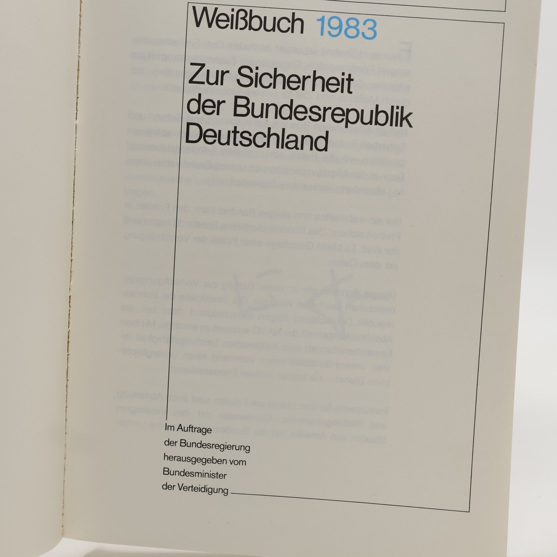 Auteurscollectief Weißbuch 1983 Zur Sicherheit der Bundesrepublik Deutschland und zur Lage der Bundeswehr