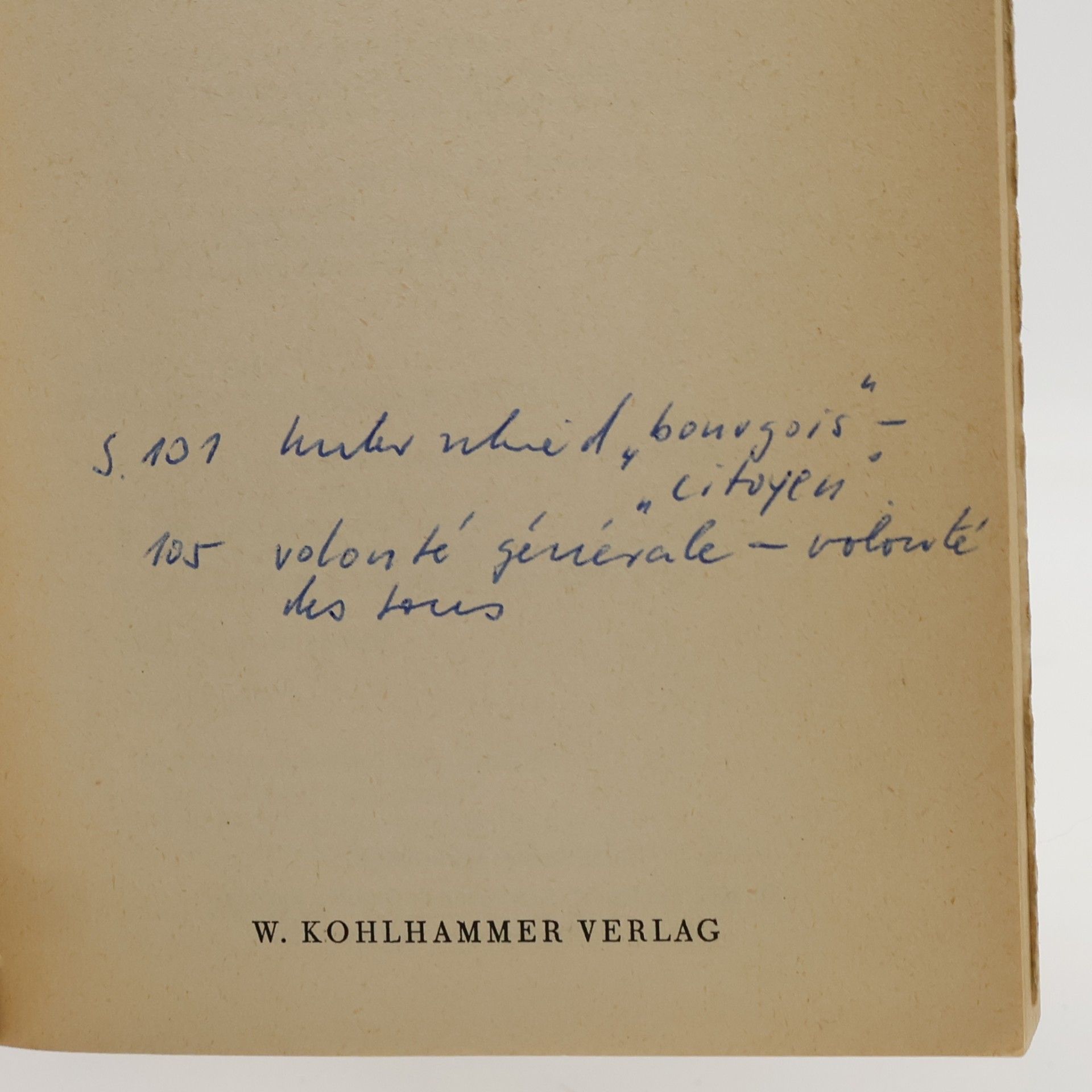Wolfgang Ritzel Jean Jaques Rousseau