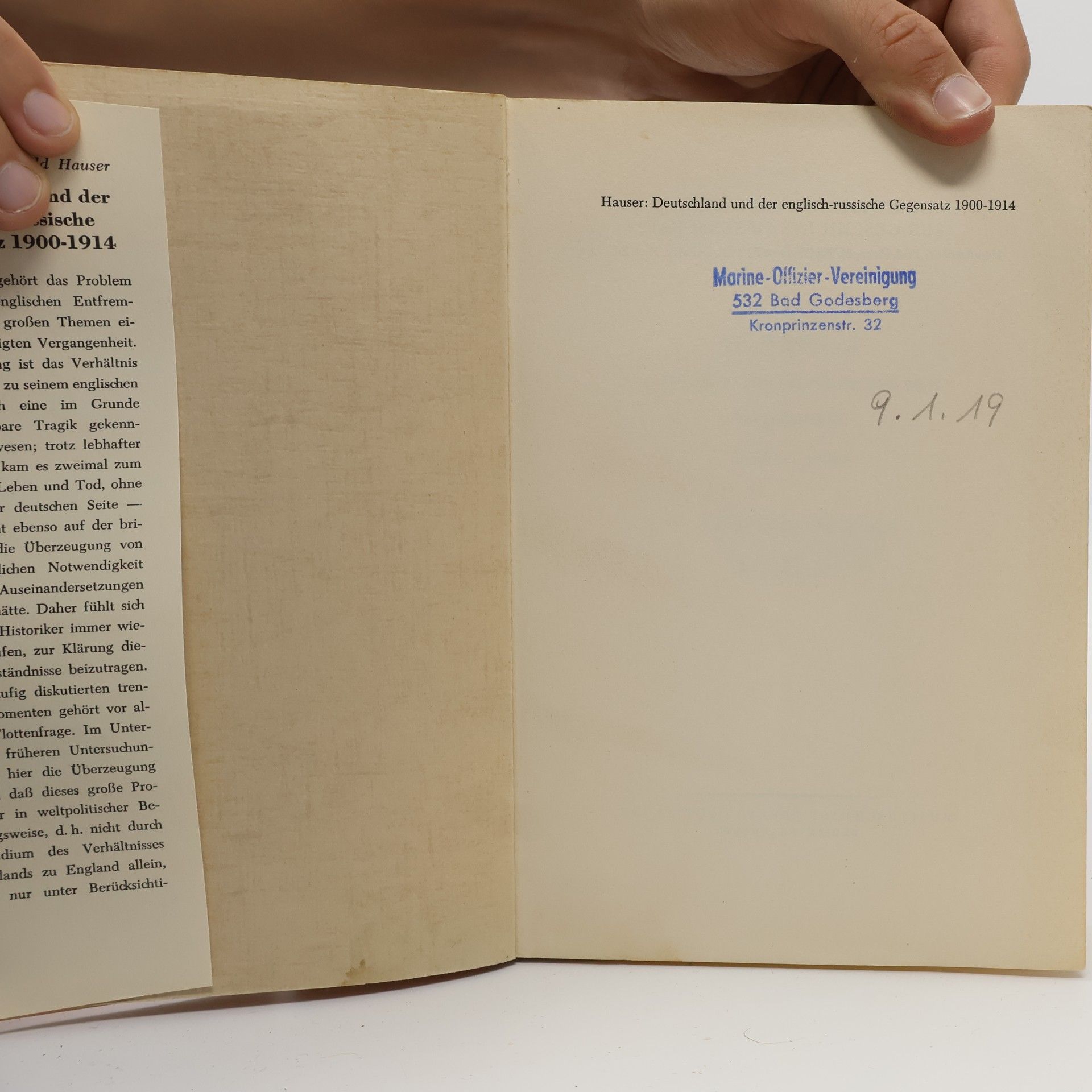 Oswald Hauser Deutschland und der englisch-russische Gegensatz: 1900-1914