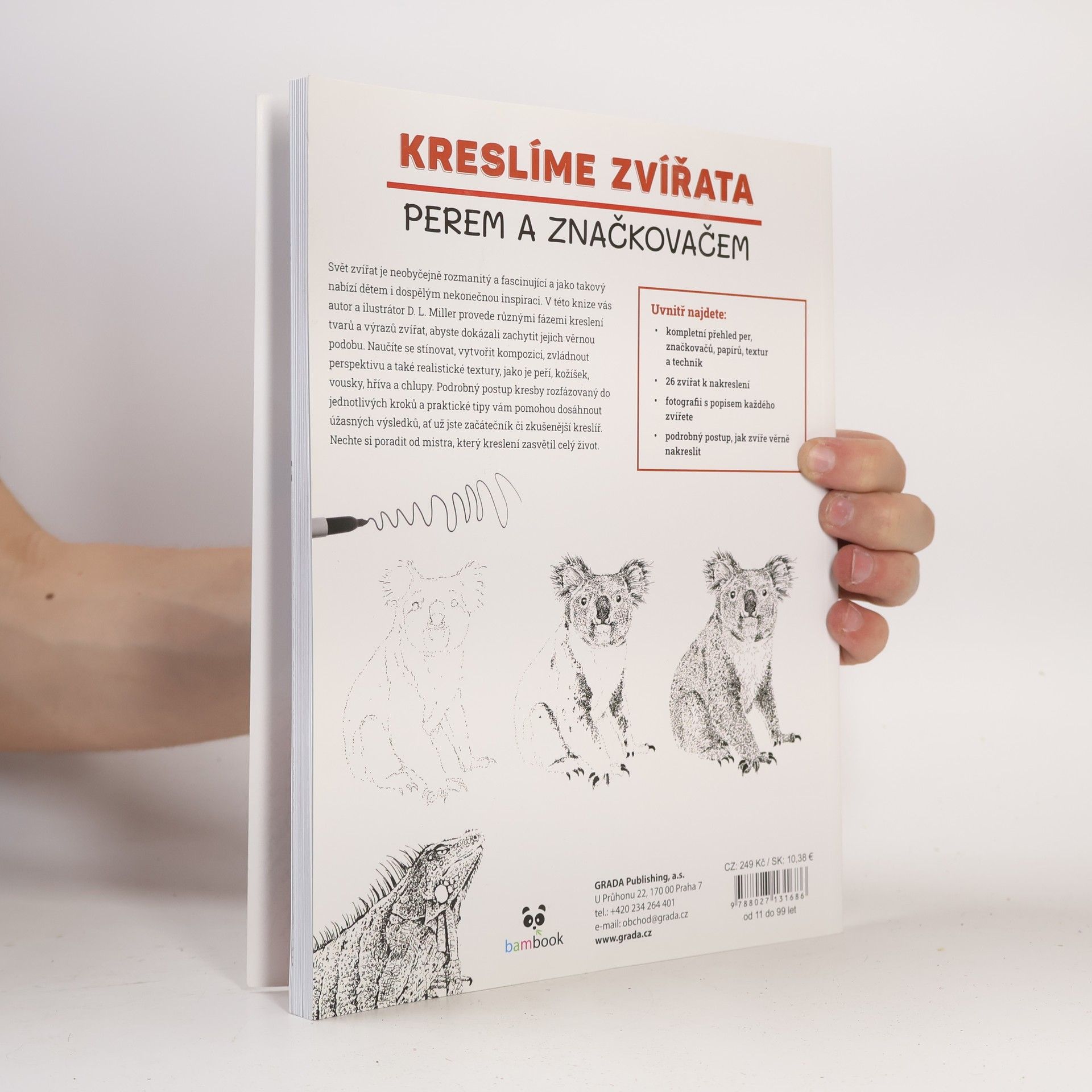D. L. David Lee Miller Kreslíme zvířata perem a značkovačem
