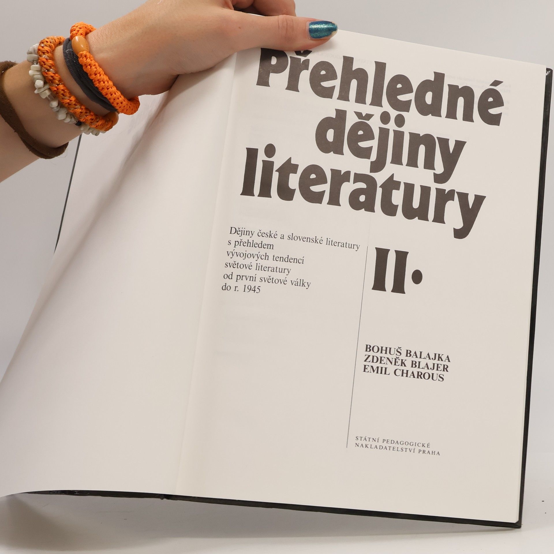 Bohuš Balajka Přehledné dějiny literatury II.
