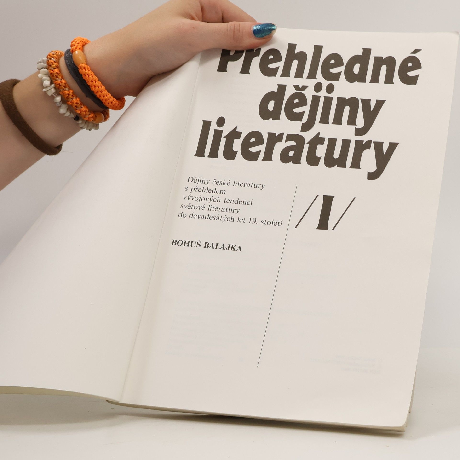 Bohumil Balajka Přehledné dějiny literatury 1