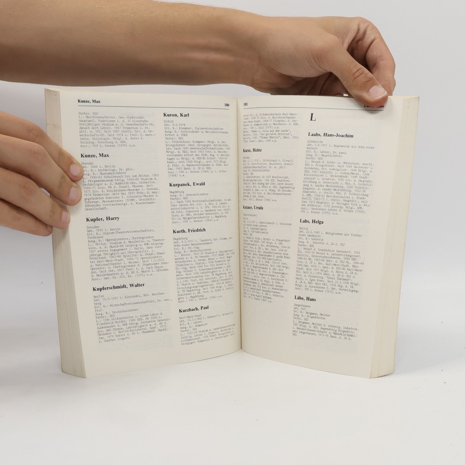 Günther Buch Namen und Daten wichtiger Personen der DDR