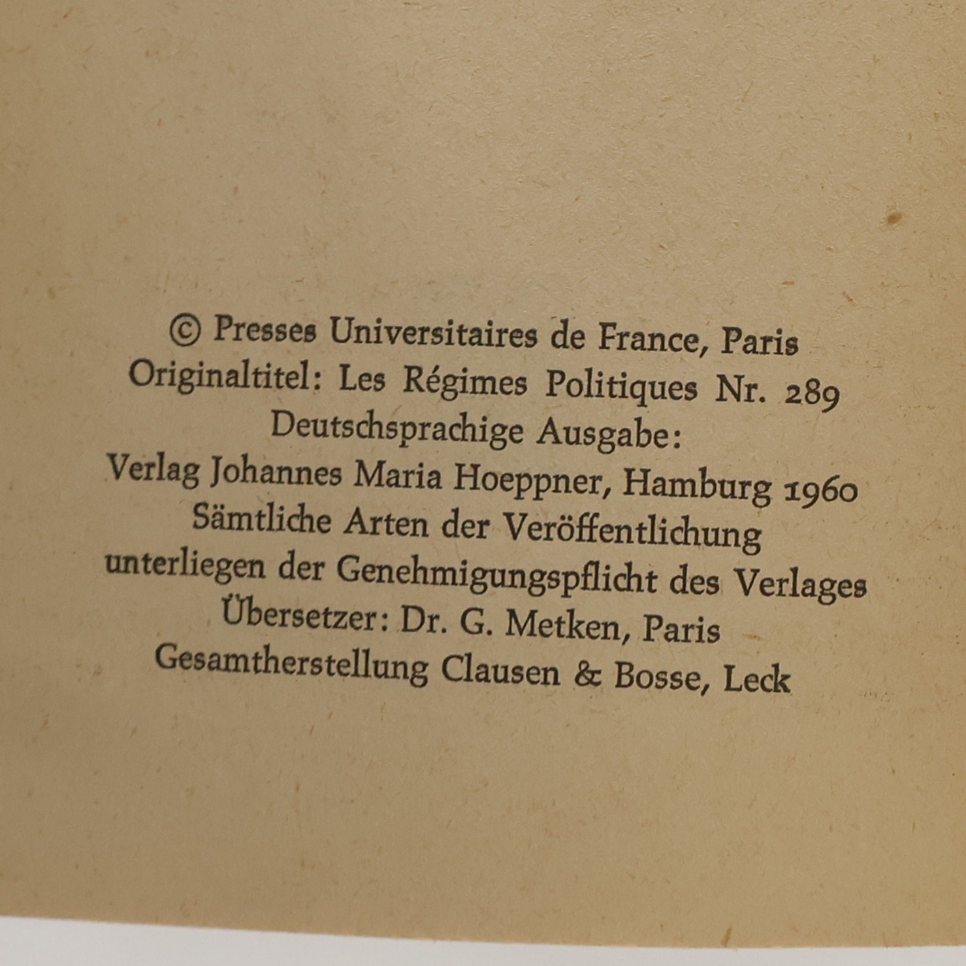 Maurice Duverger Die politischen Regime