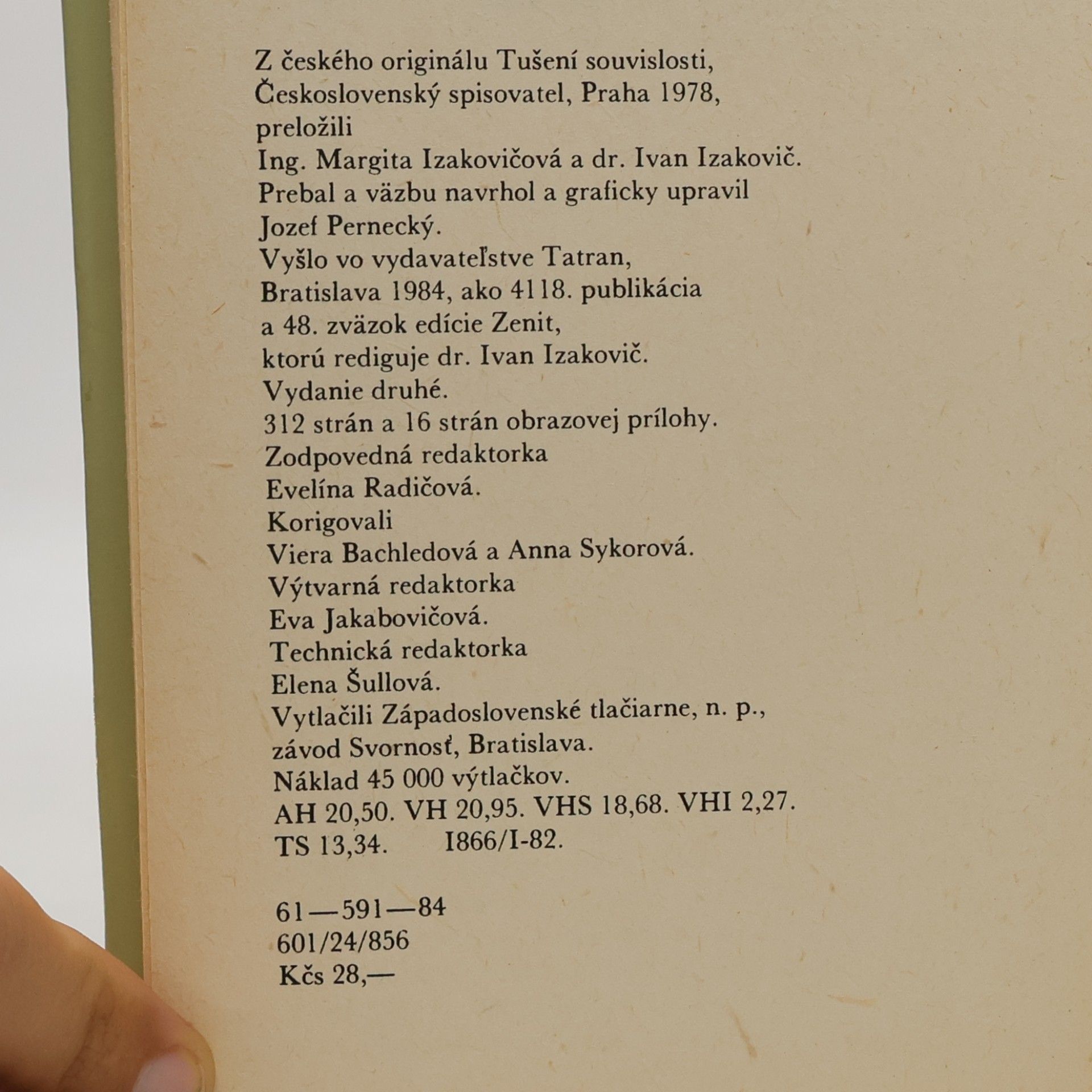 Ludvík Souček Tušenie súvislosti