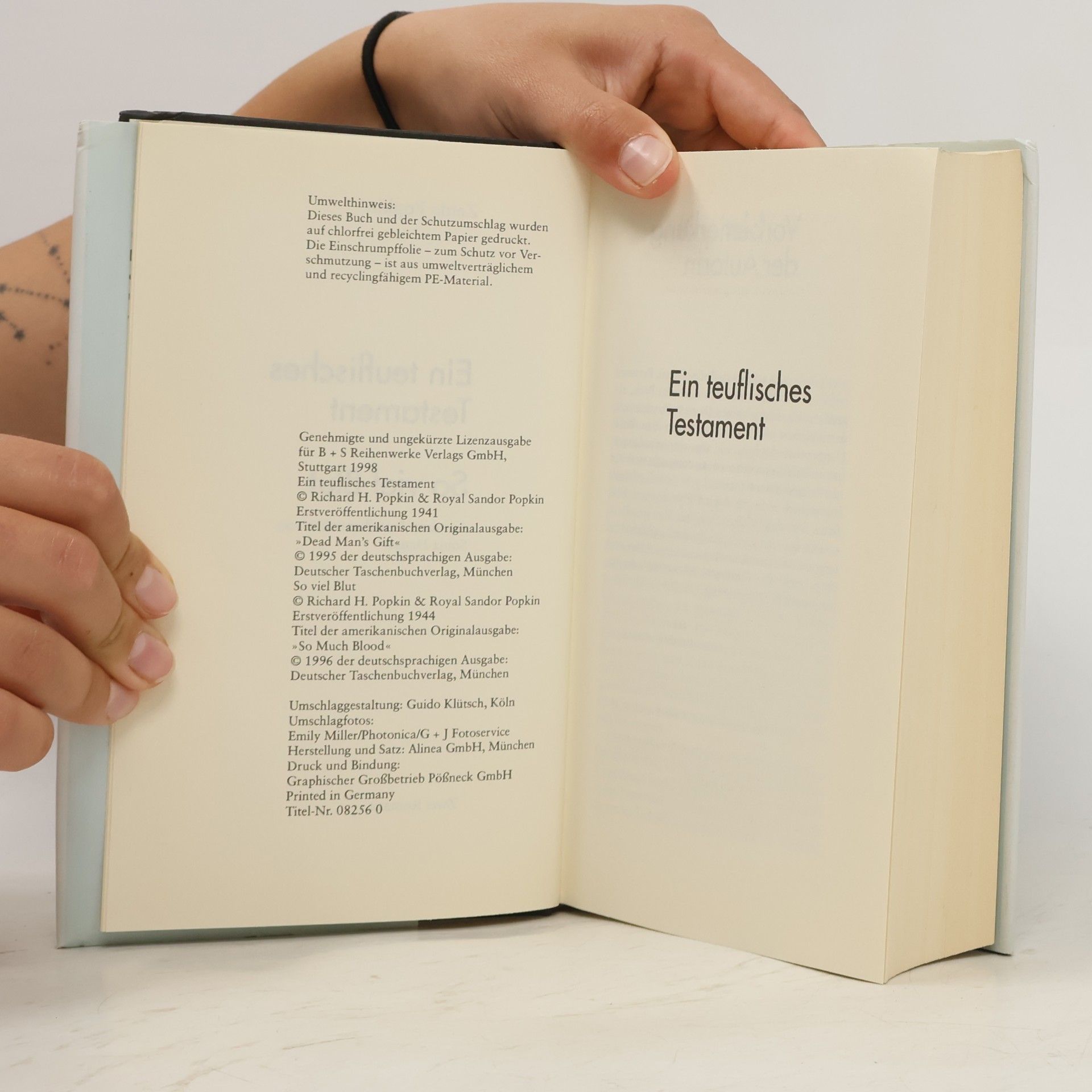 Zelda Popkin Ein teuflisches Testament. So viel Blut