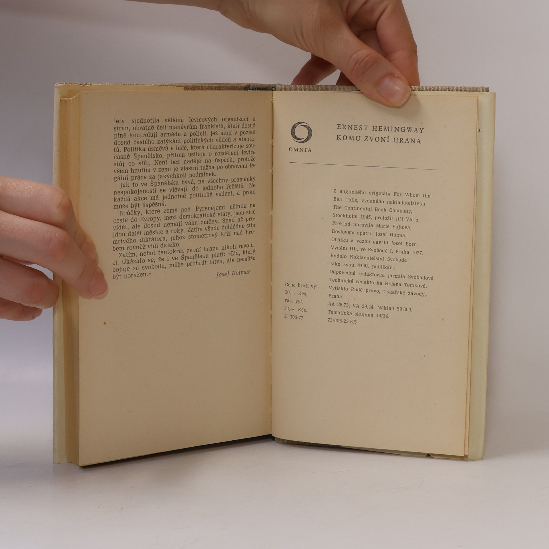 Ernest Hemingway Komu zvoní hrana