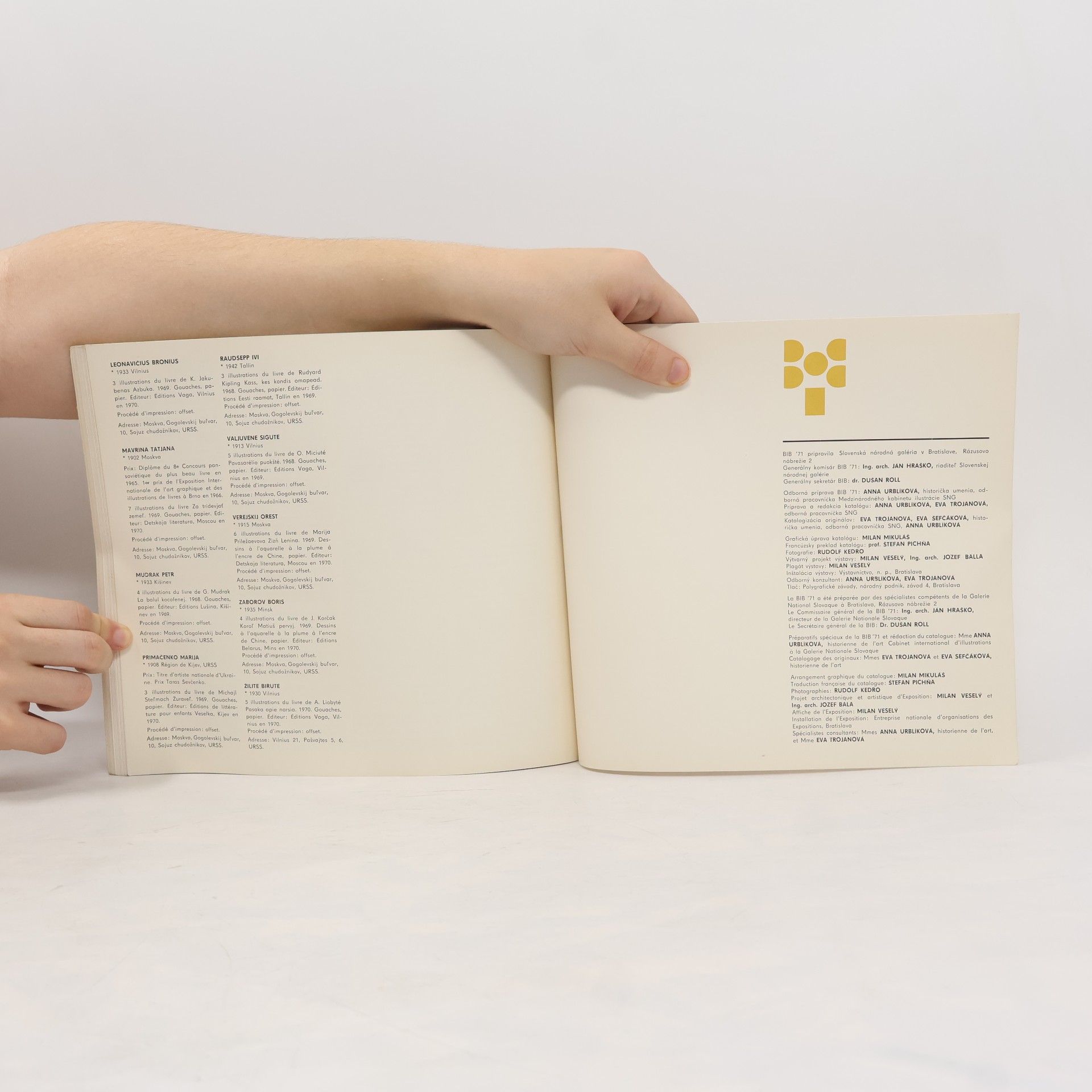 Ján Hraško Bienále ilustrácií Bratislava 1971