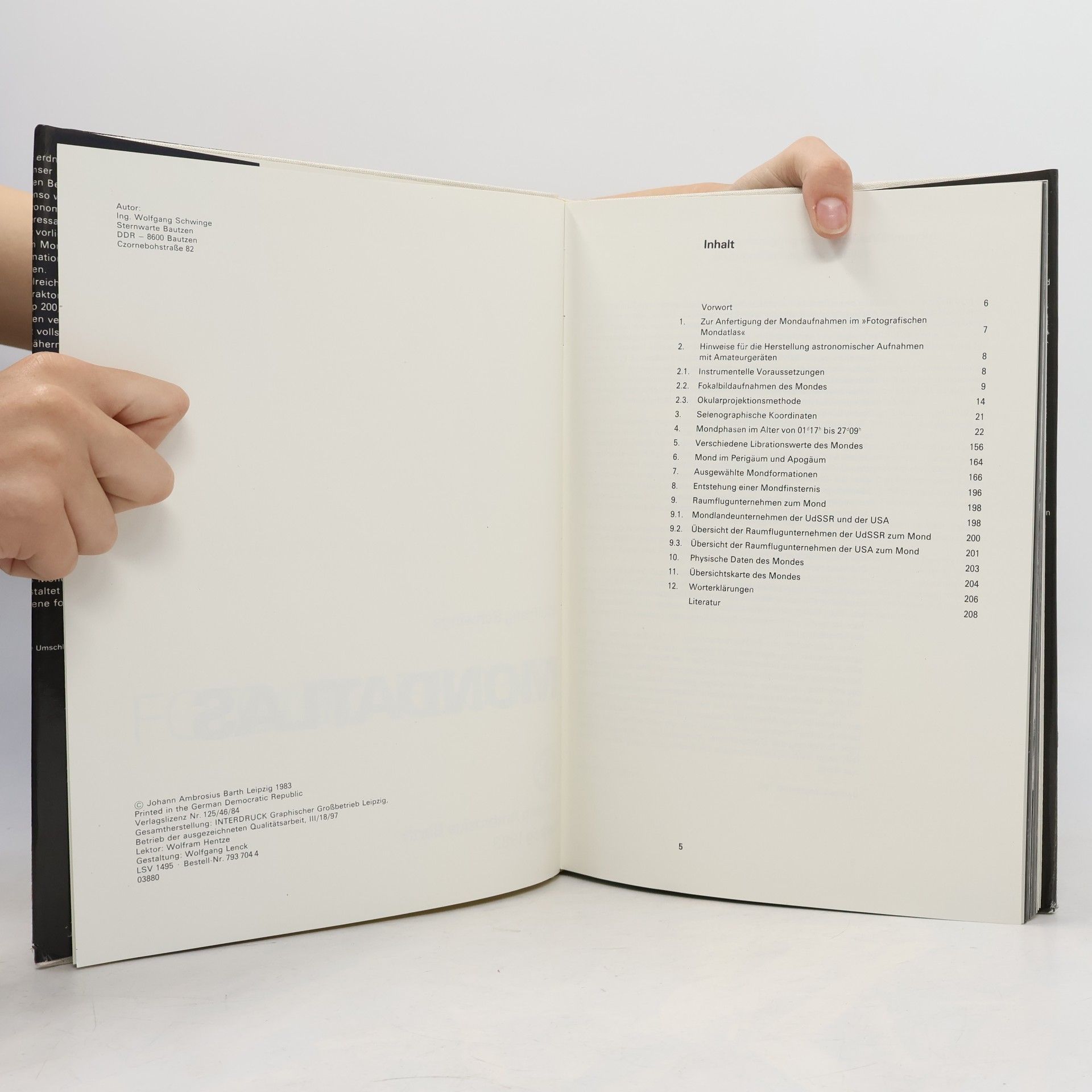 Wolfgang Schwinge Fotografischer Mondatlas