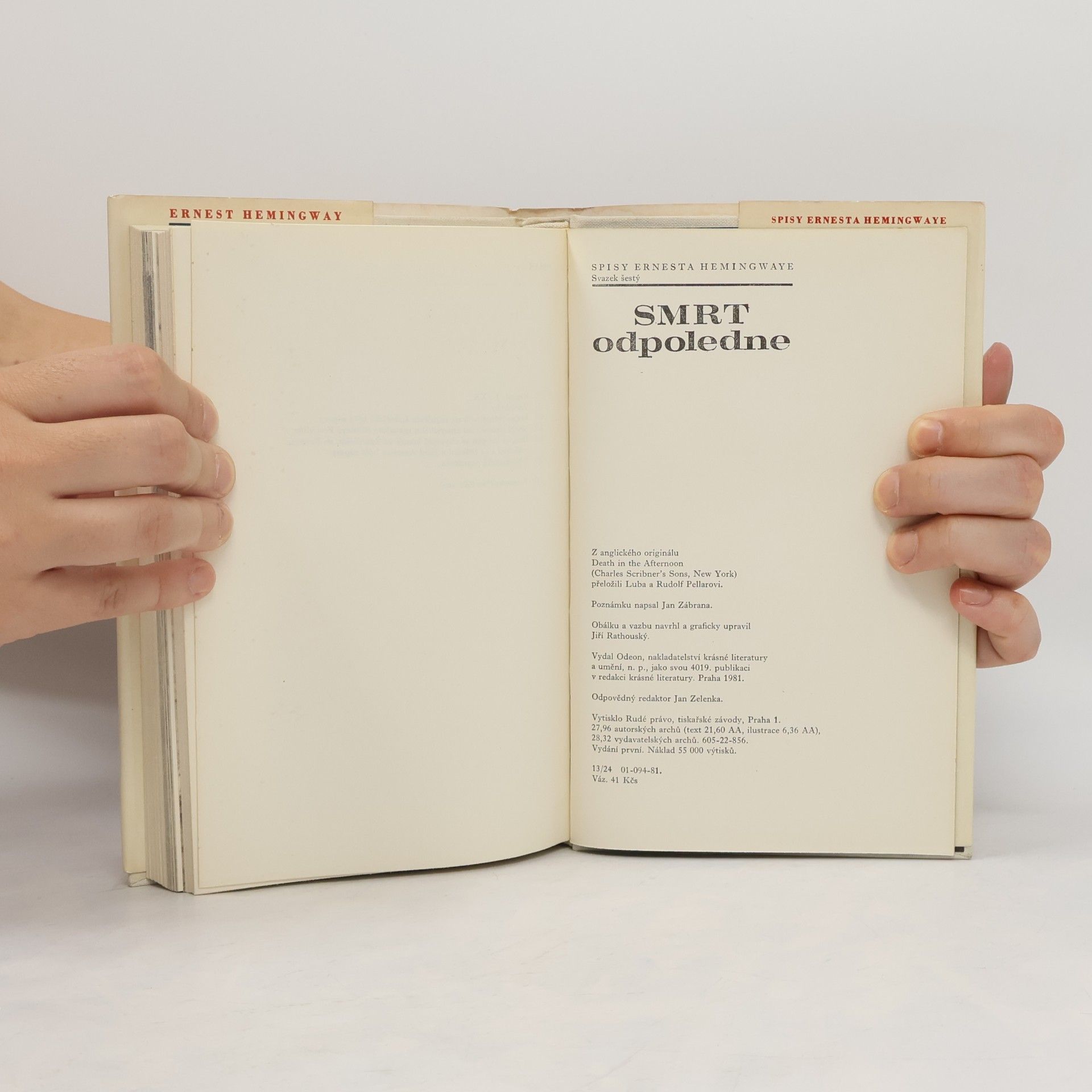 Ernest Hemingway Smrt odpoledne