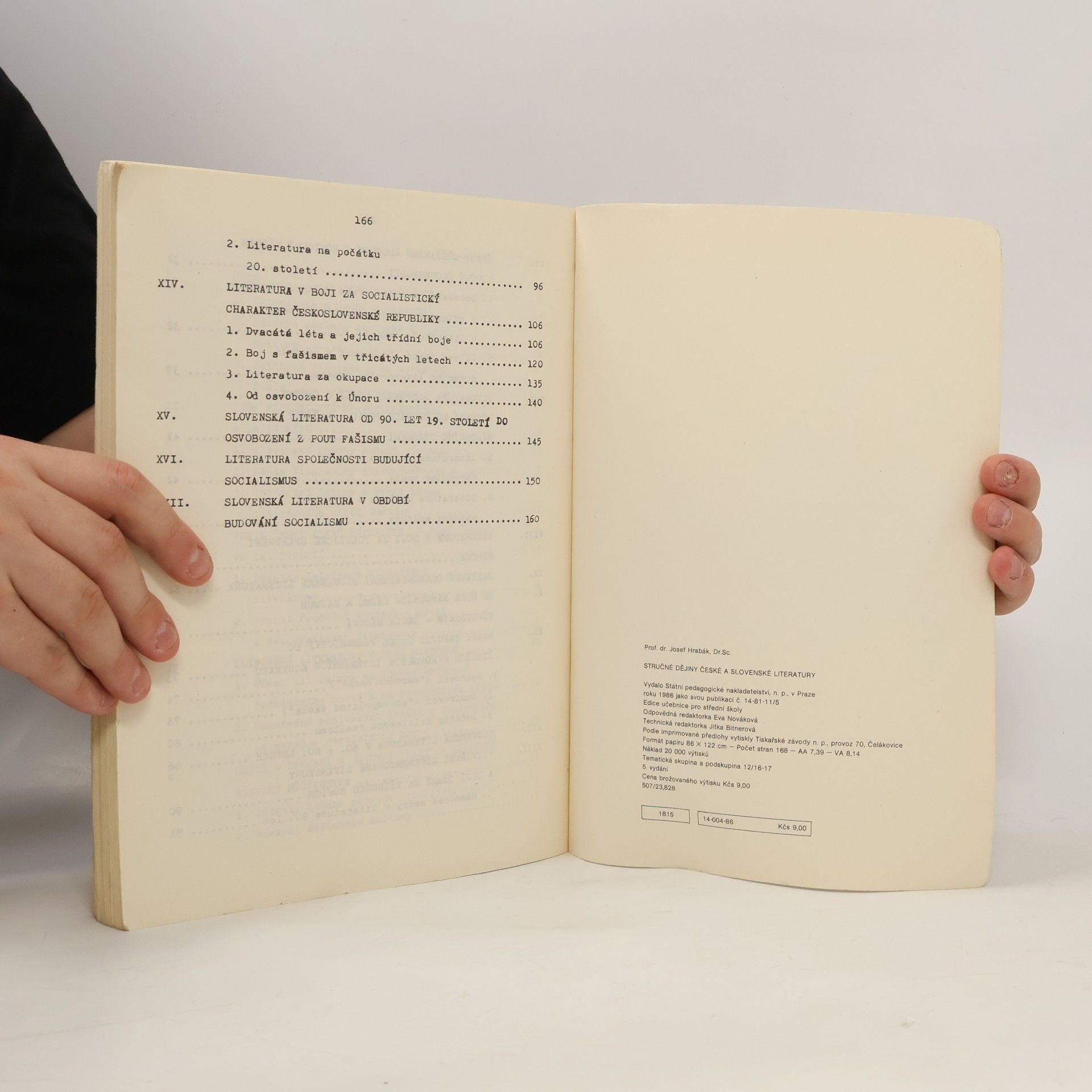 Josef Hrabák Stručné dějiny české a slovenské literatury