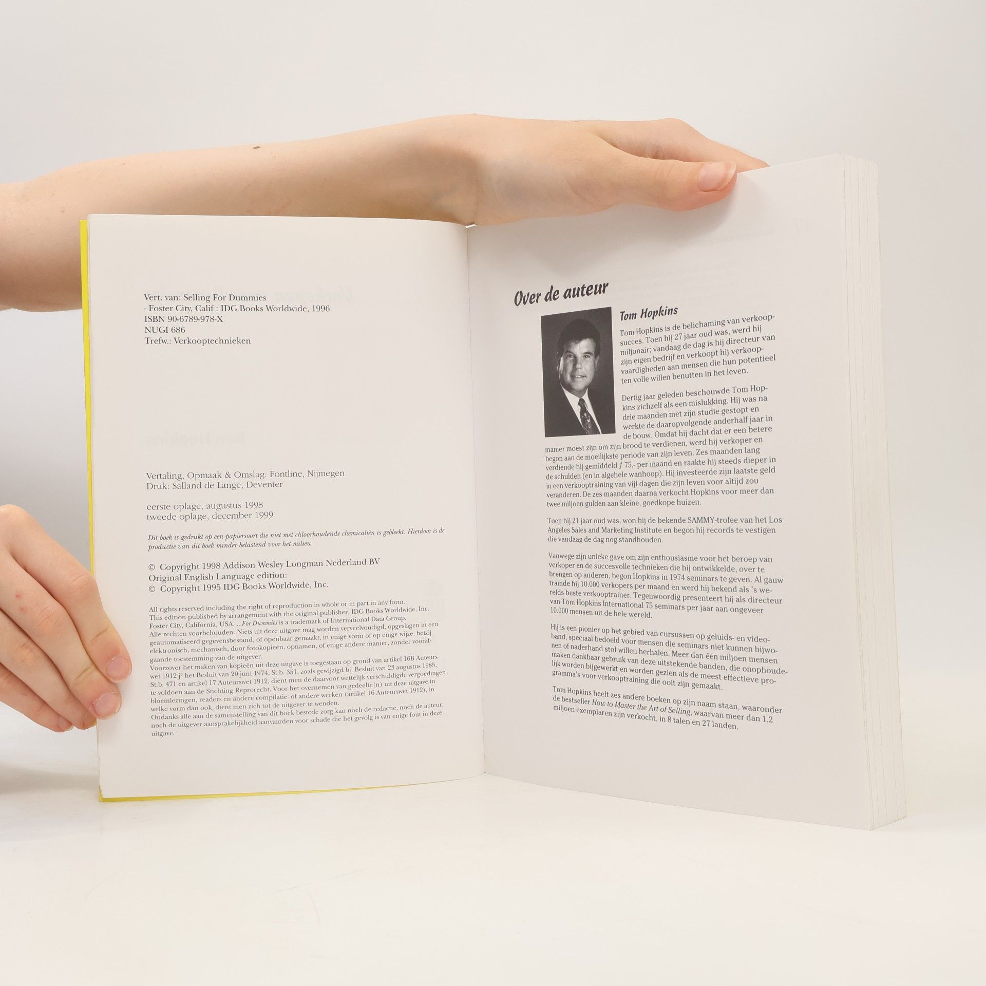Tom Hopkins Verkopen voor Dummies