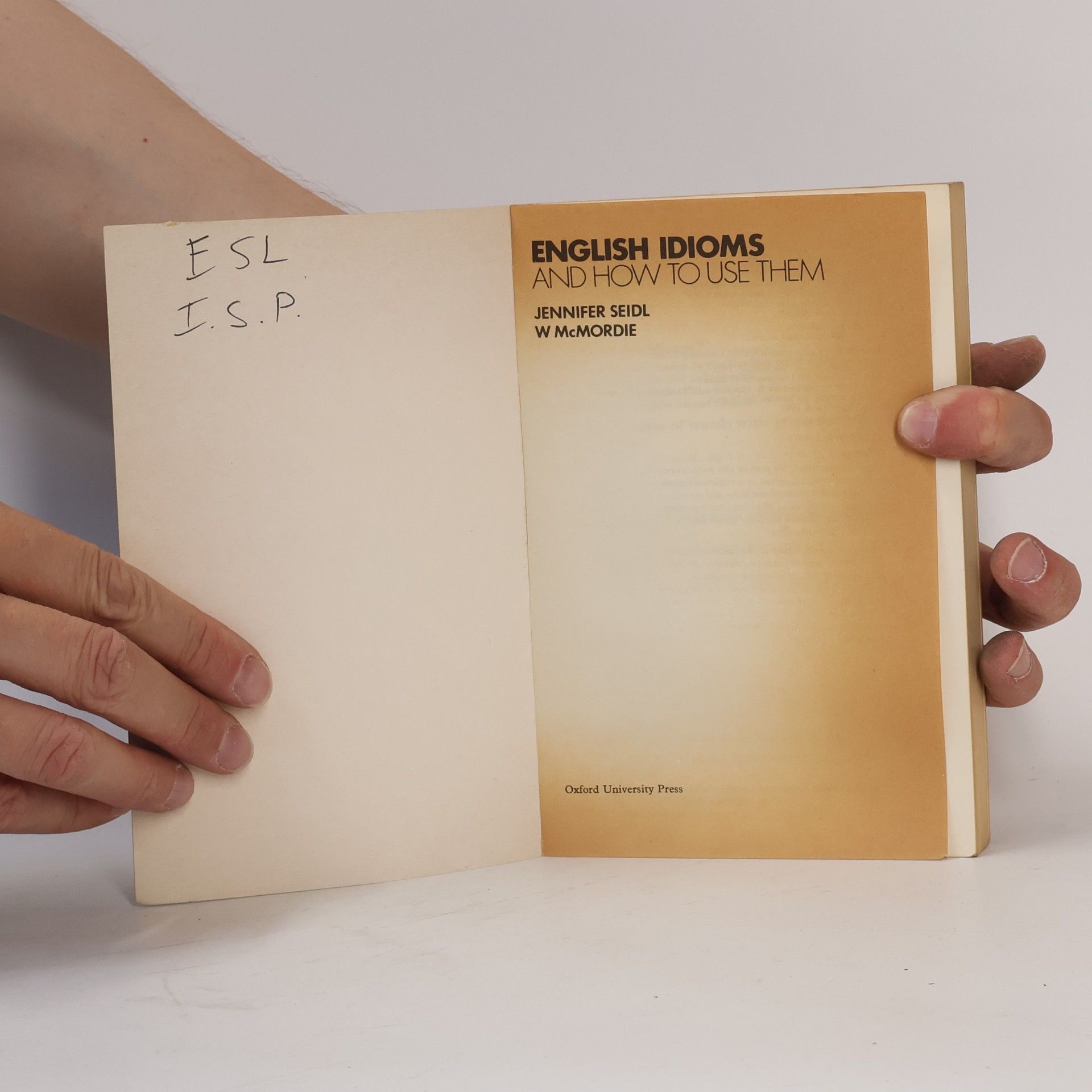 Jennifer Seidl English idioms