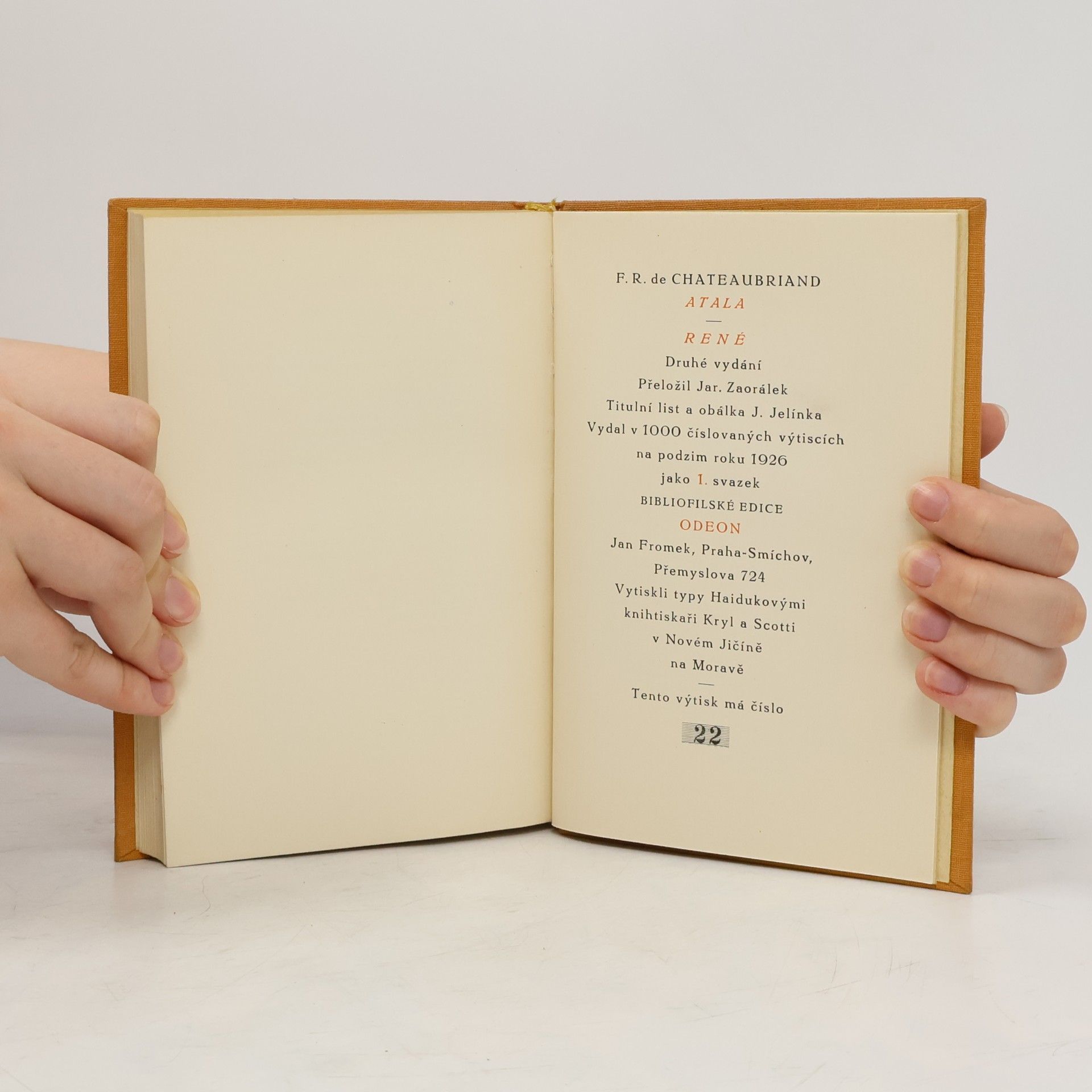 F.R. de Chateaubriand Atala René