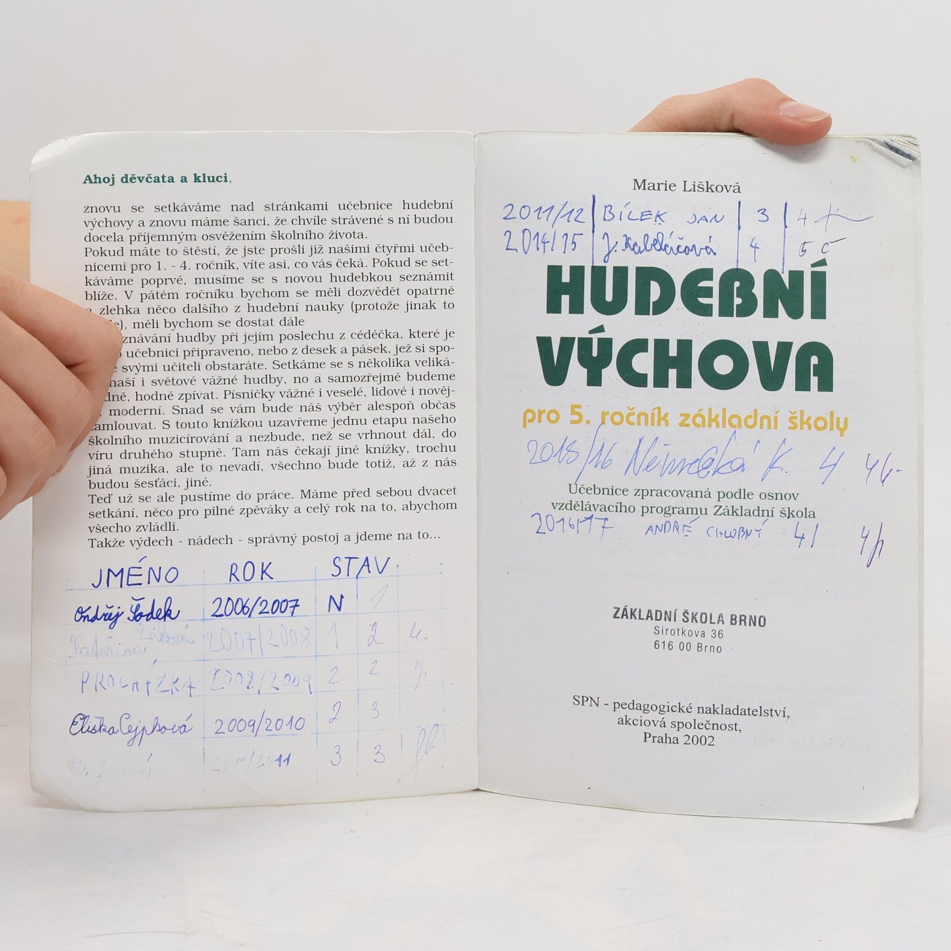 Marie Lišková Hudební výchova pro 5. ročník základní školy