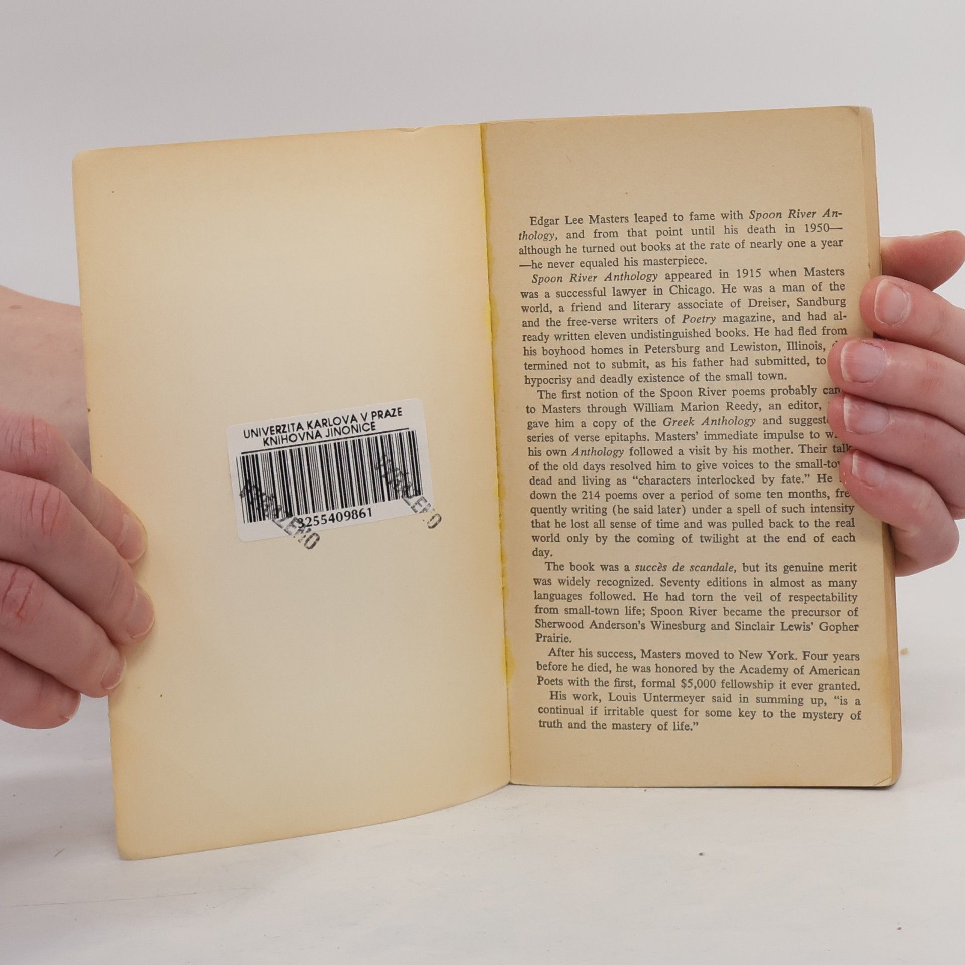 Edgar Lee Masters Spoon River anthology