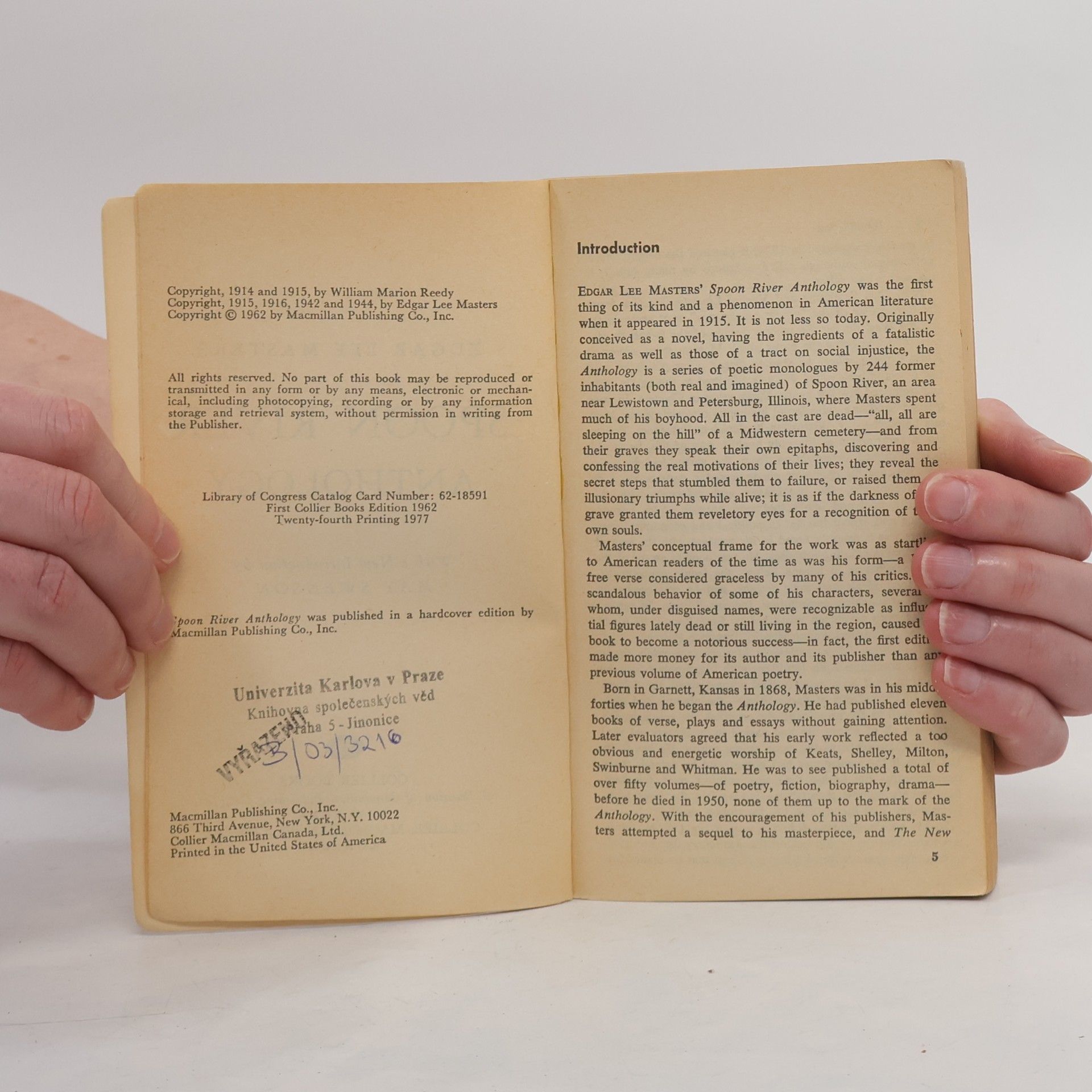 Edgar Lee Masters Spoon River anthology