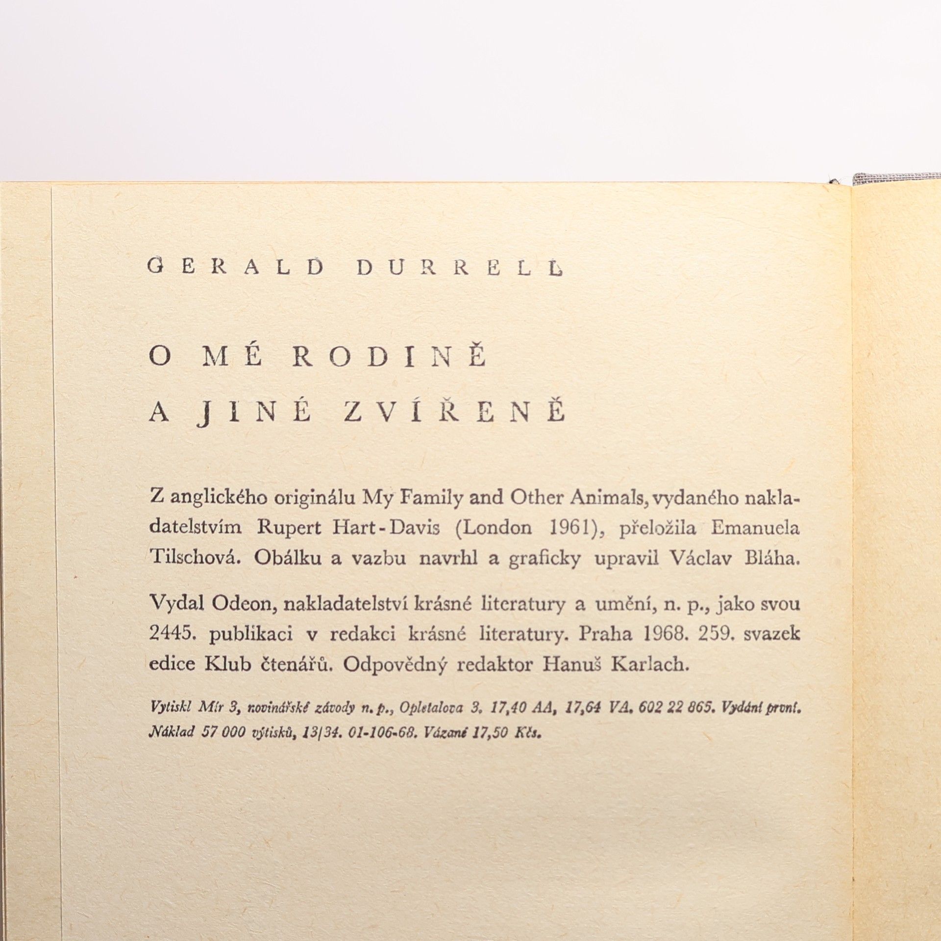 Gerald Malcolm Durrell O mé rodině a jiné zvířeně