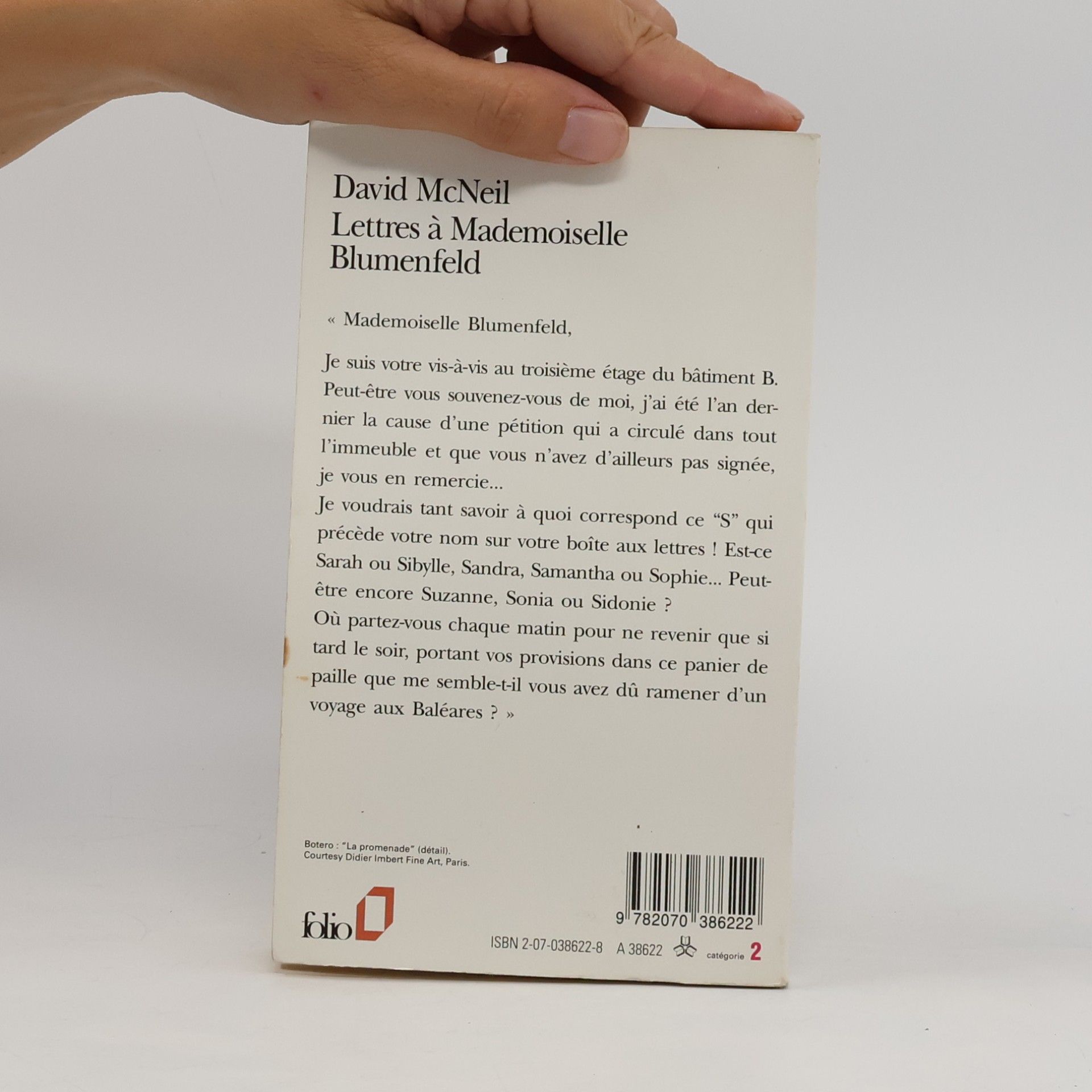 David McNeil Lettres à Mademoiselle Blumenfeld