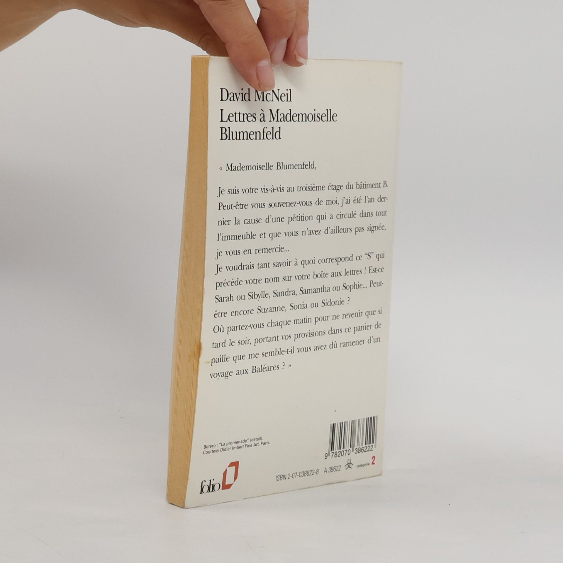 David McNeil Lettres à Mademoiselle Blumenfeld