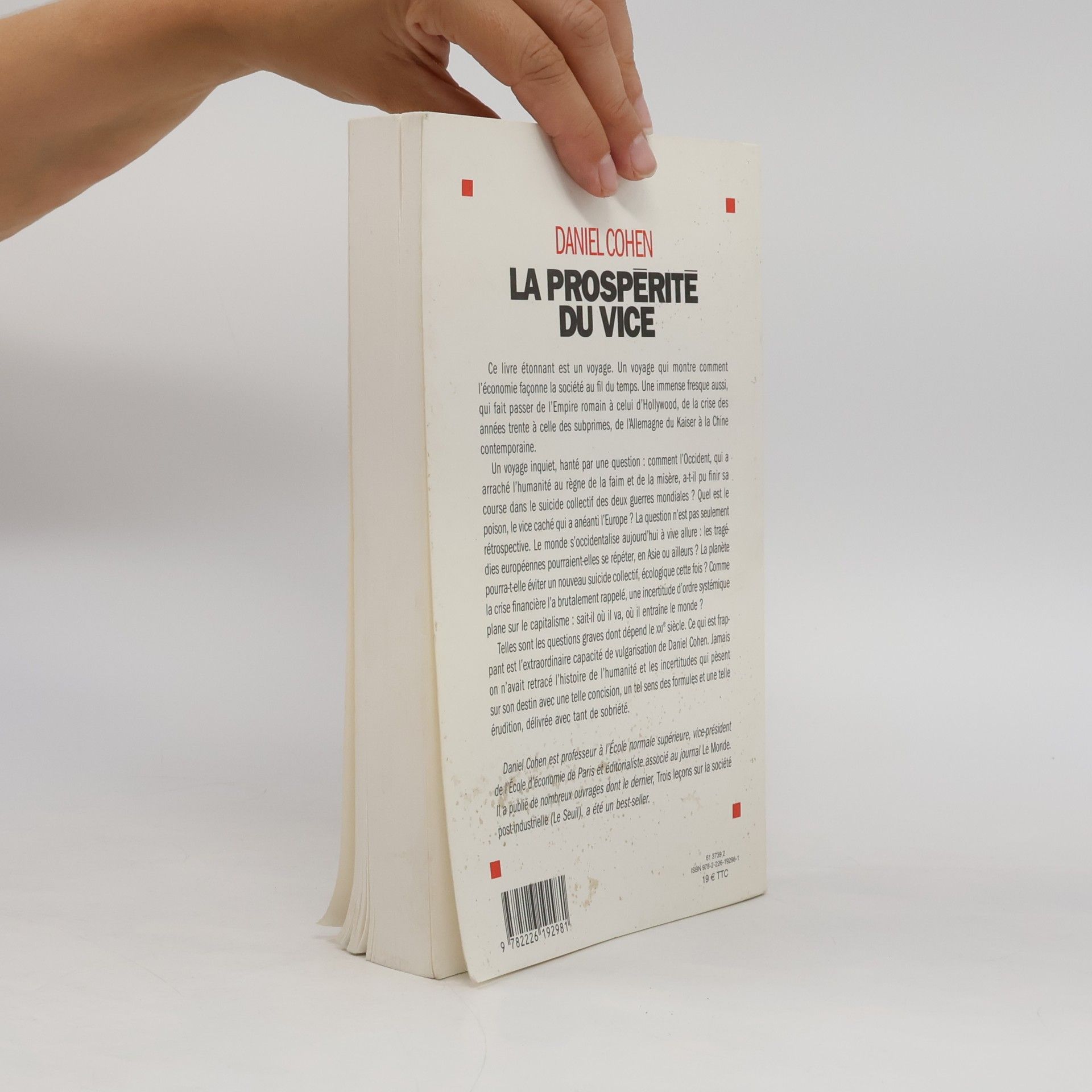 Daniel Cohen La Prospérité du vice