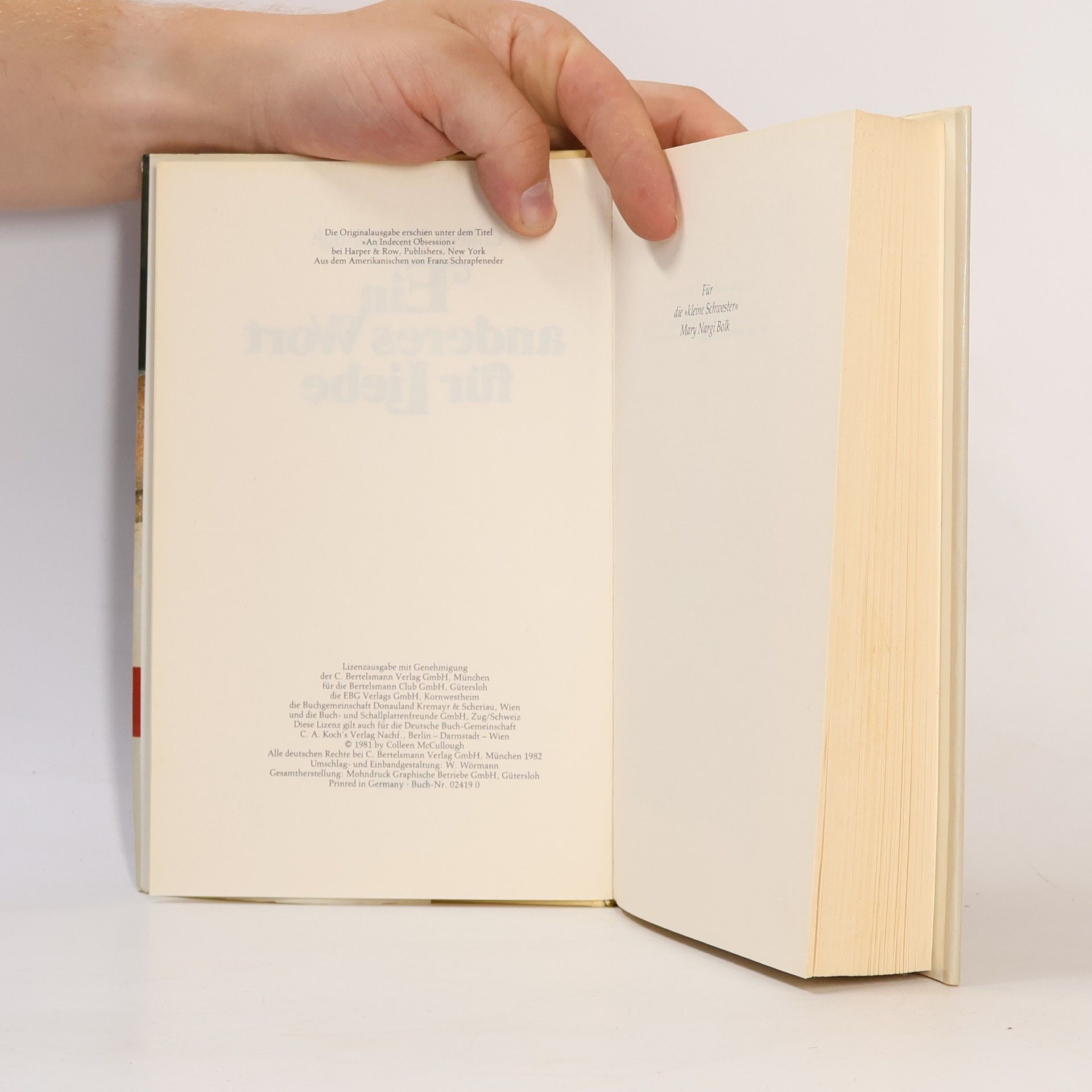 Colleen McCullough Ein anderes Wort für Liebe