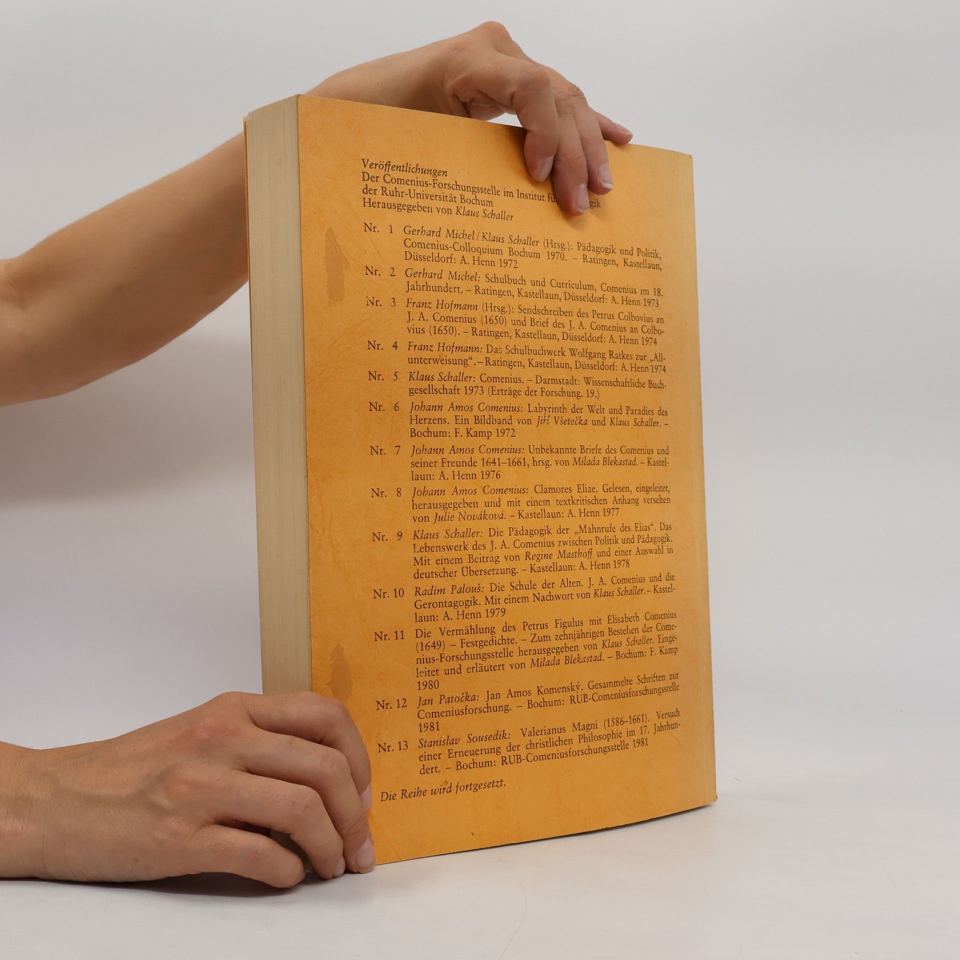 Jan Patočka Jan Amos Komenský. Gesammelte Schriften zur Comeniusforschung