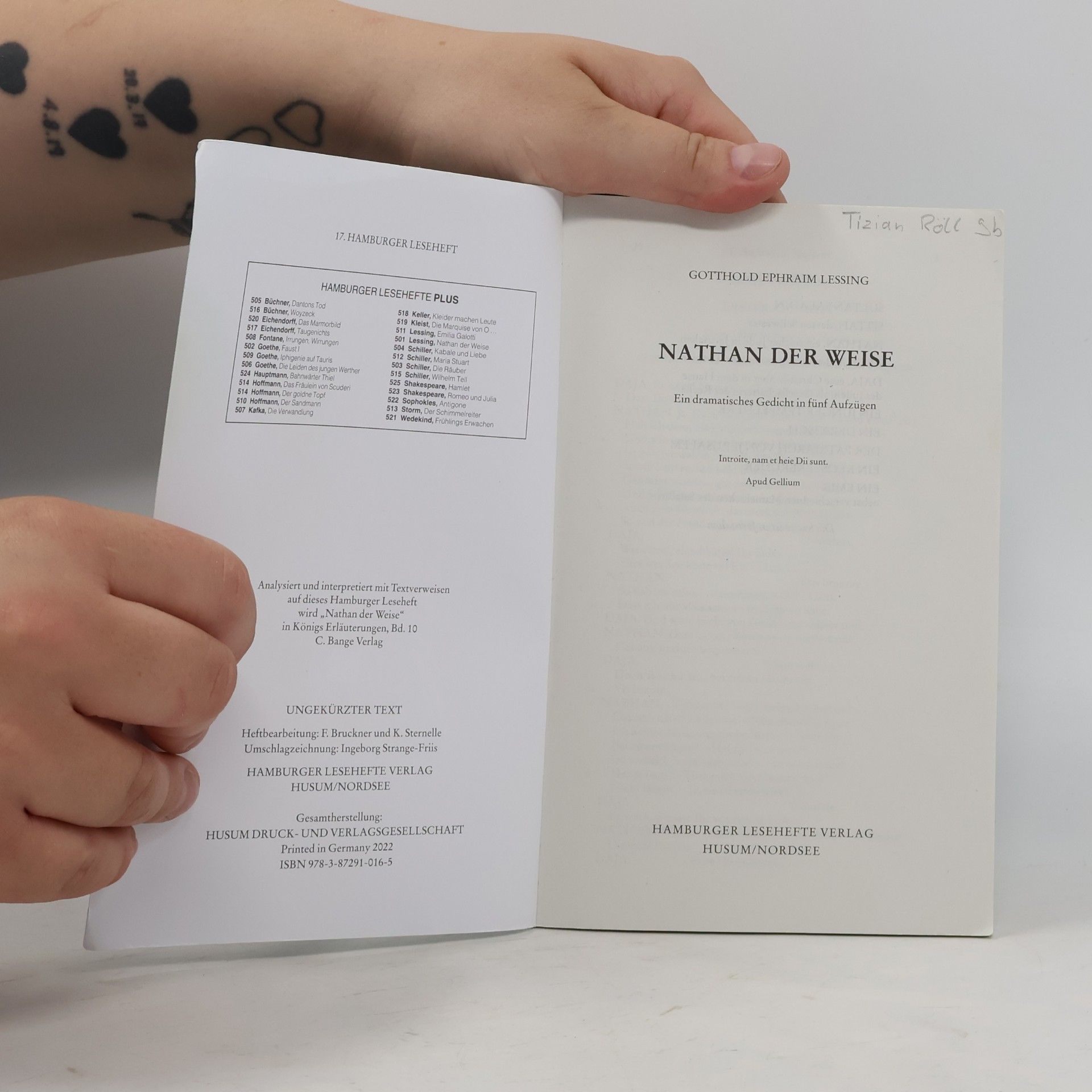 Gotthold Ephraim Lessing Nathan der Weise