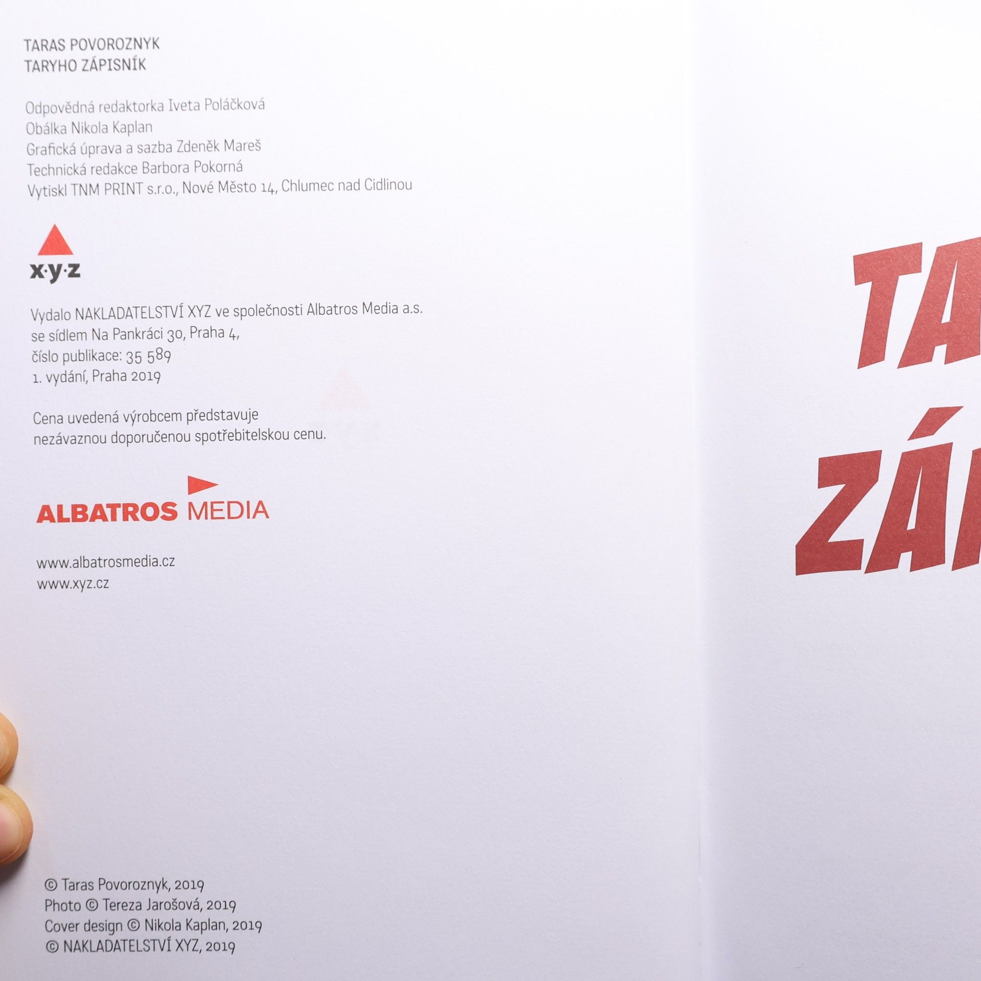 Taras Povoroznyk Taryho zápisník