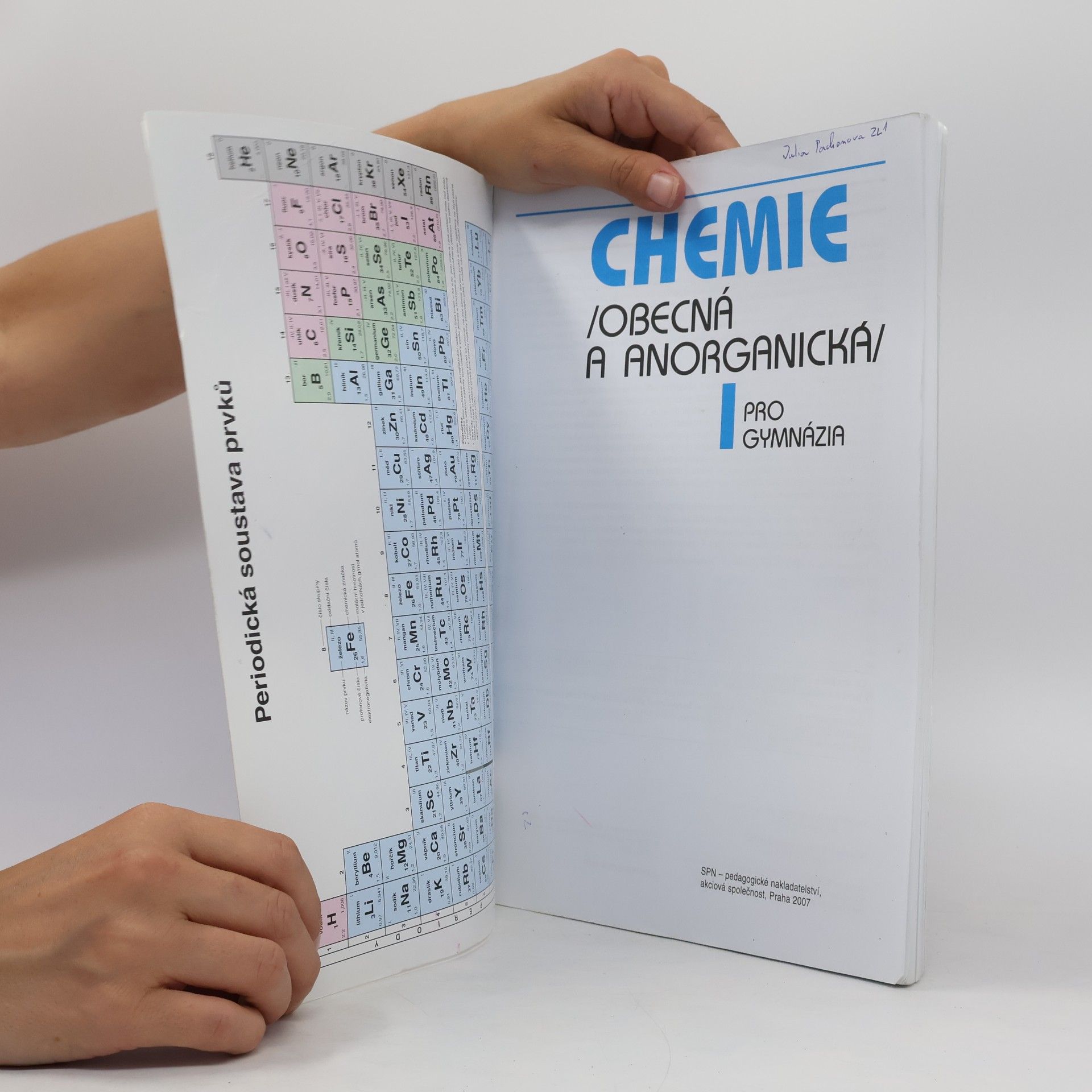Vratislav Flemr Chemie pro gymnázia: Obecná a anorganická 1. díl