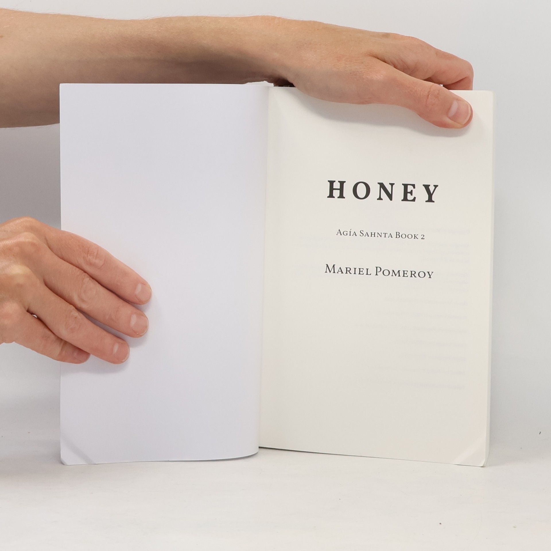 Mariel Pomeroy Honey Agía Sahnta Book 2