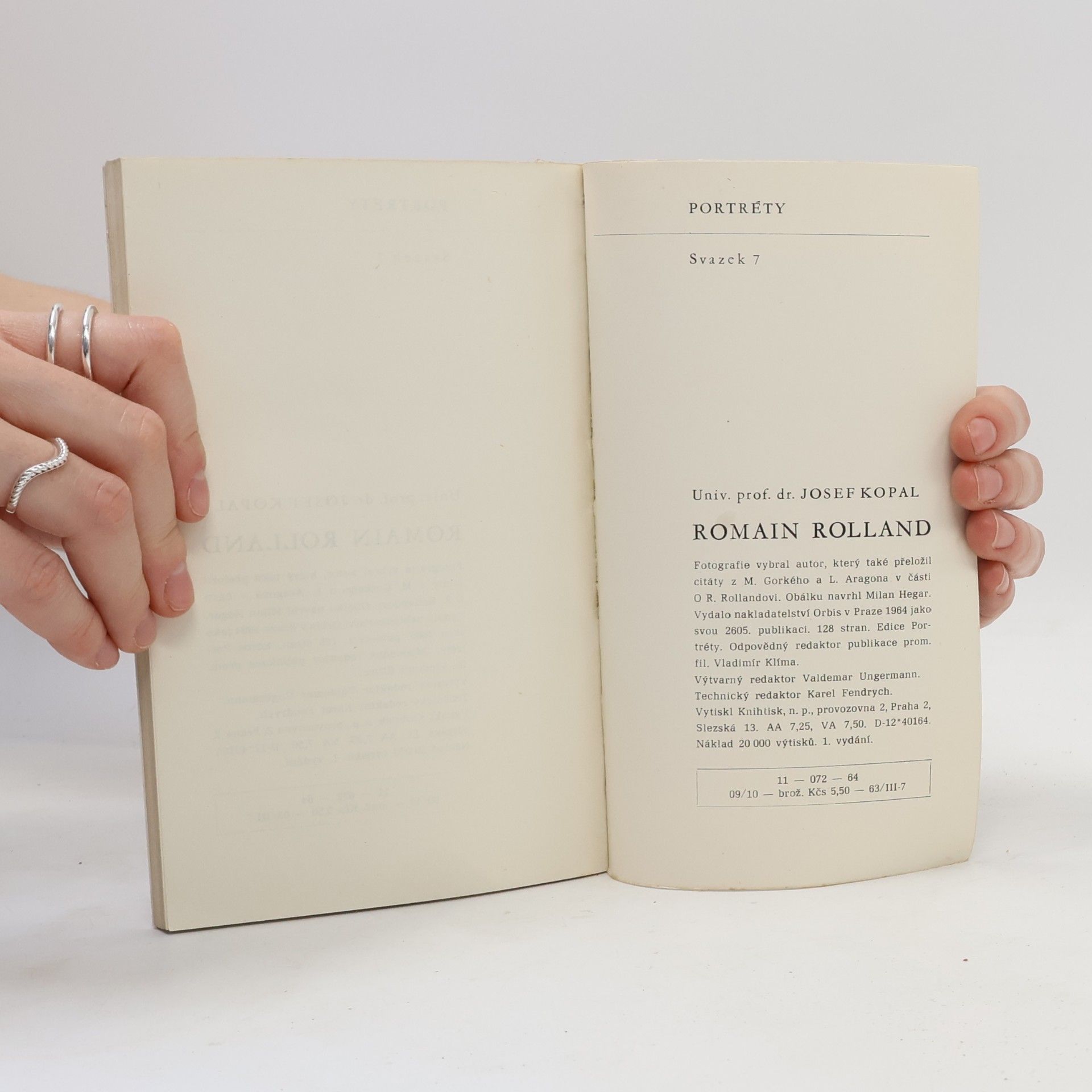 Josef Kopal Portréty. Romain Rolland