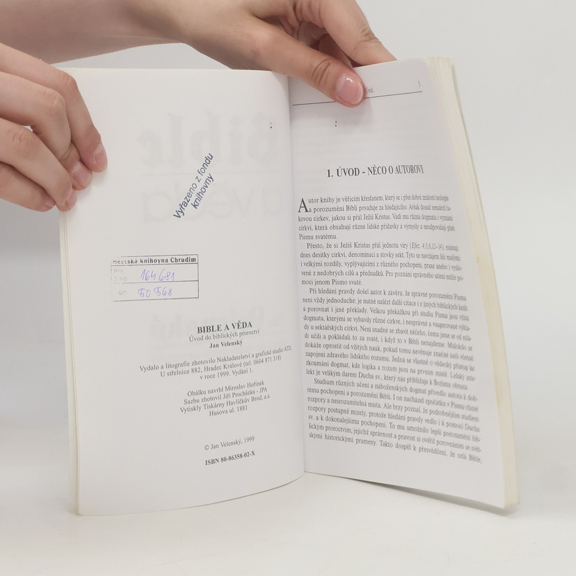 Jan Velenský Bible a věda