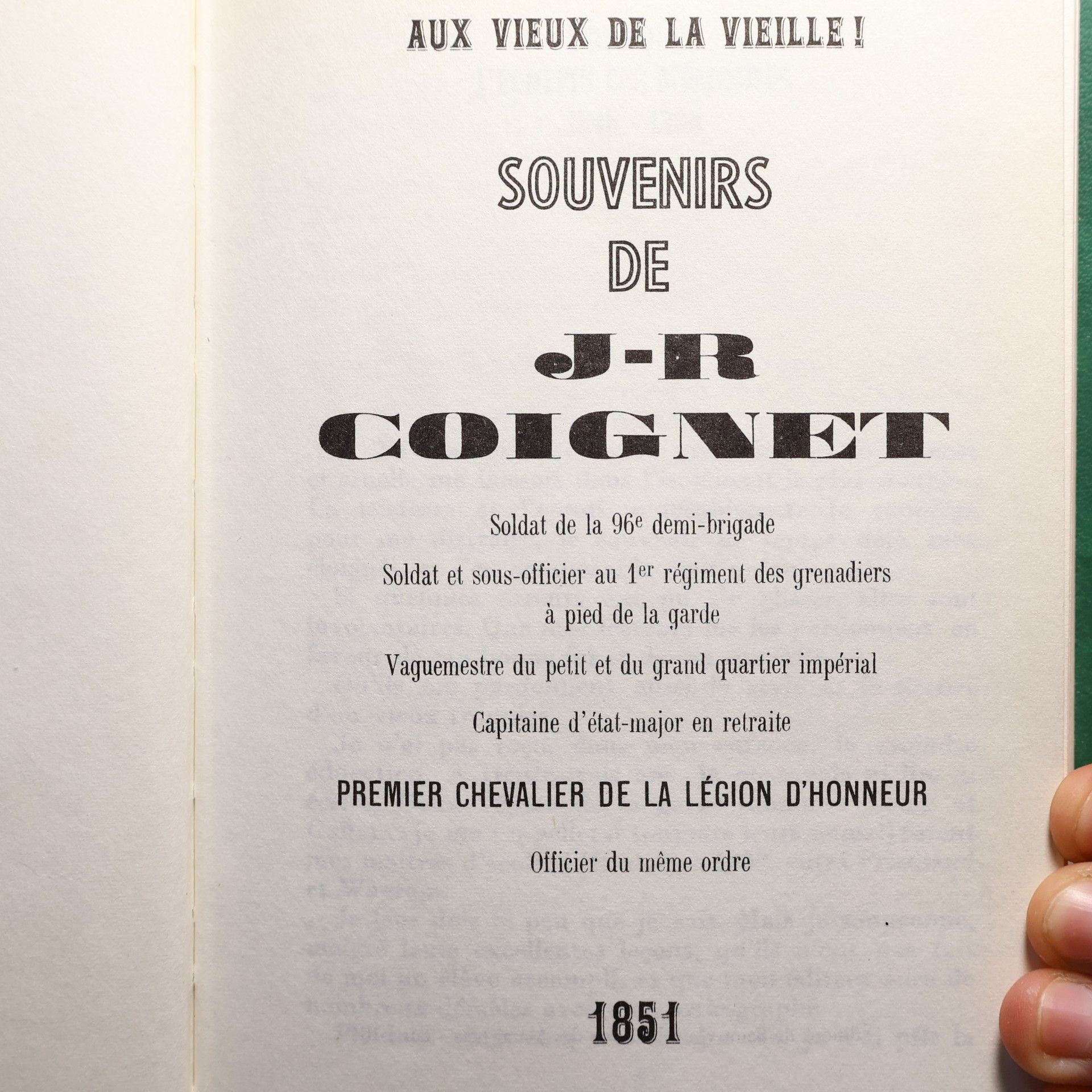 Jean-Roch Coignet Souvenirs de J-R Coignet