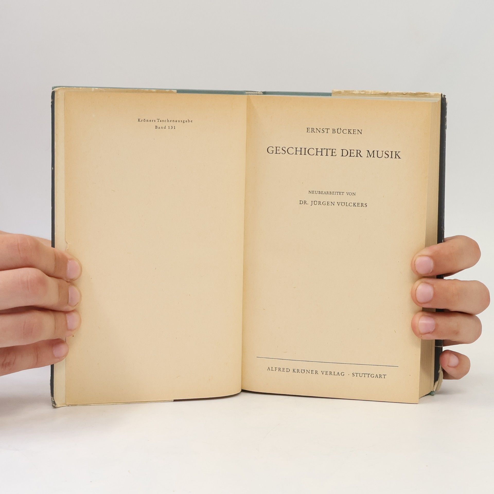 Ernst Bücken Geschichte der Musik.